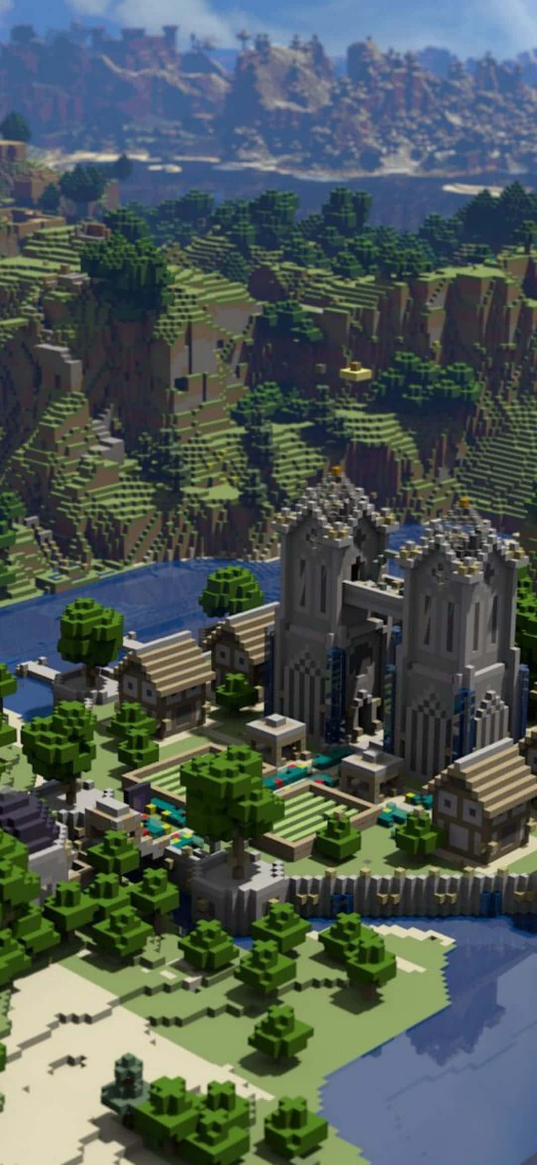 Elveslott Pixel 3 Minecraft Bakgrunn Bakgrunner