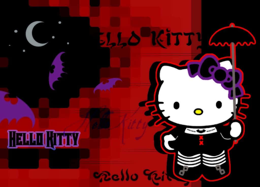 Emo Hello Kitty Halvmåne Bakgrunner