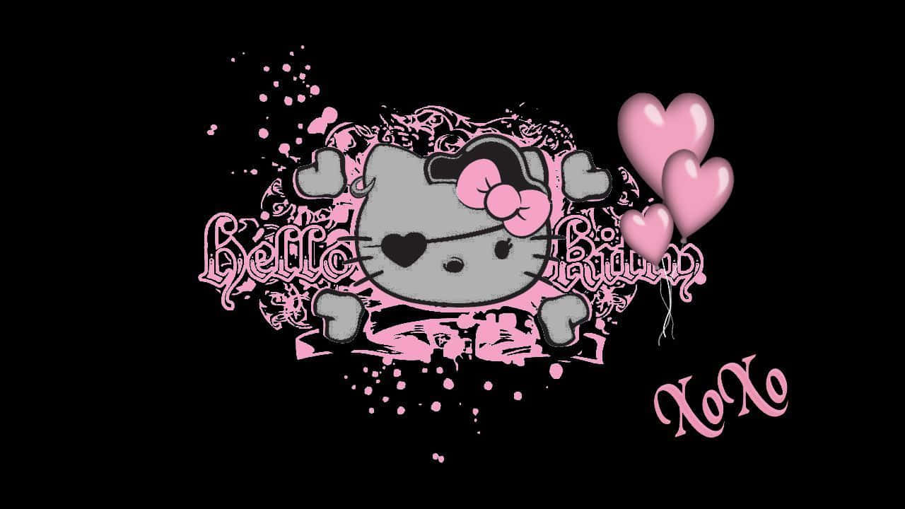 Emo Hello Kitty Pirat Kunst Bakgrunner
