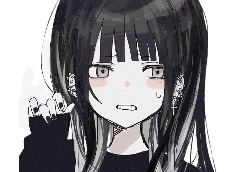 Emo-jente Edgy Anime Profilbilde Bakgrunner