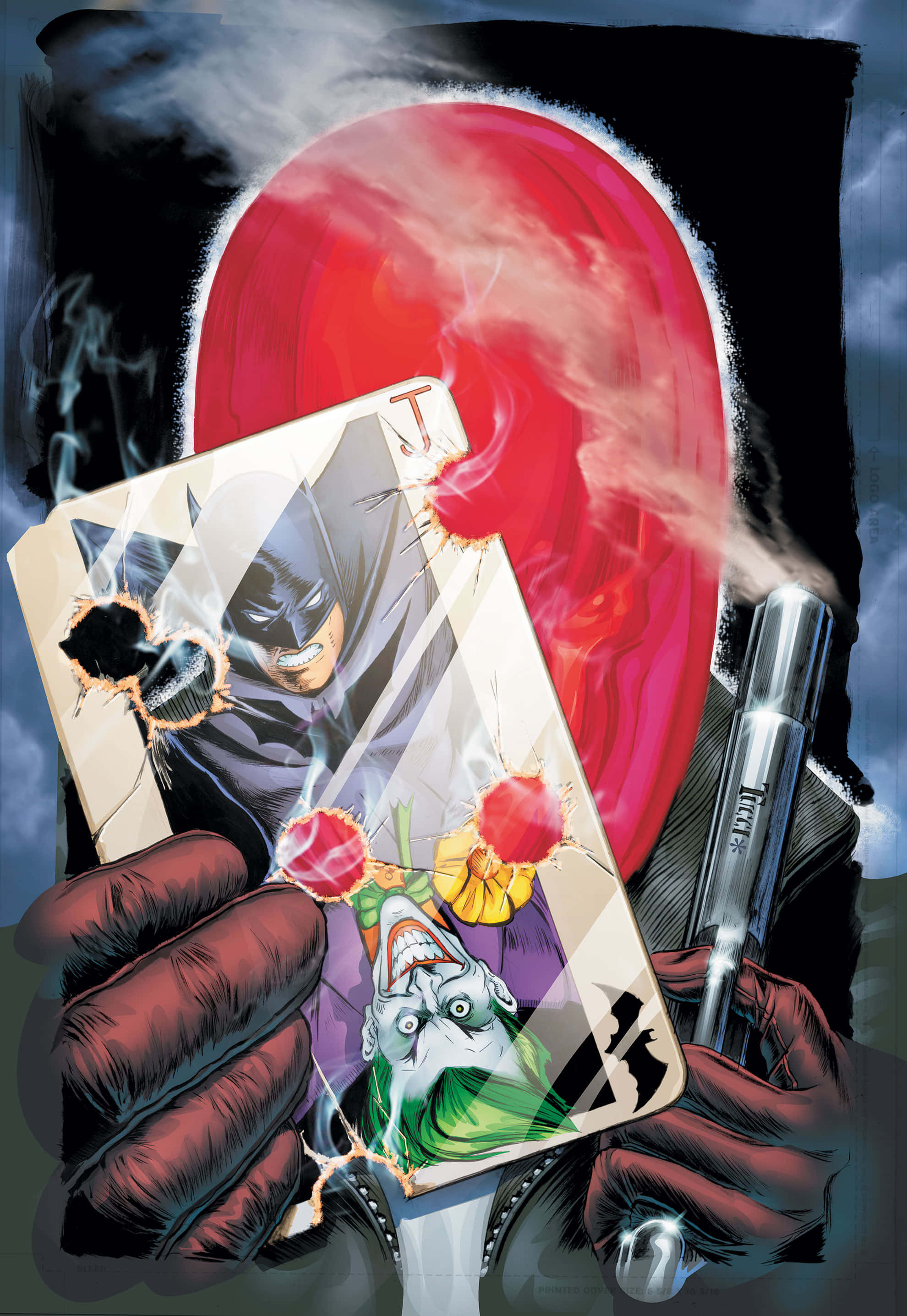En actionfylt Red Hood-scene Bakgrunner
