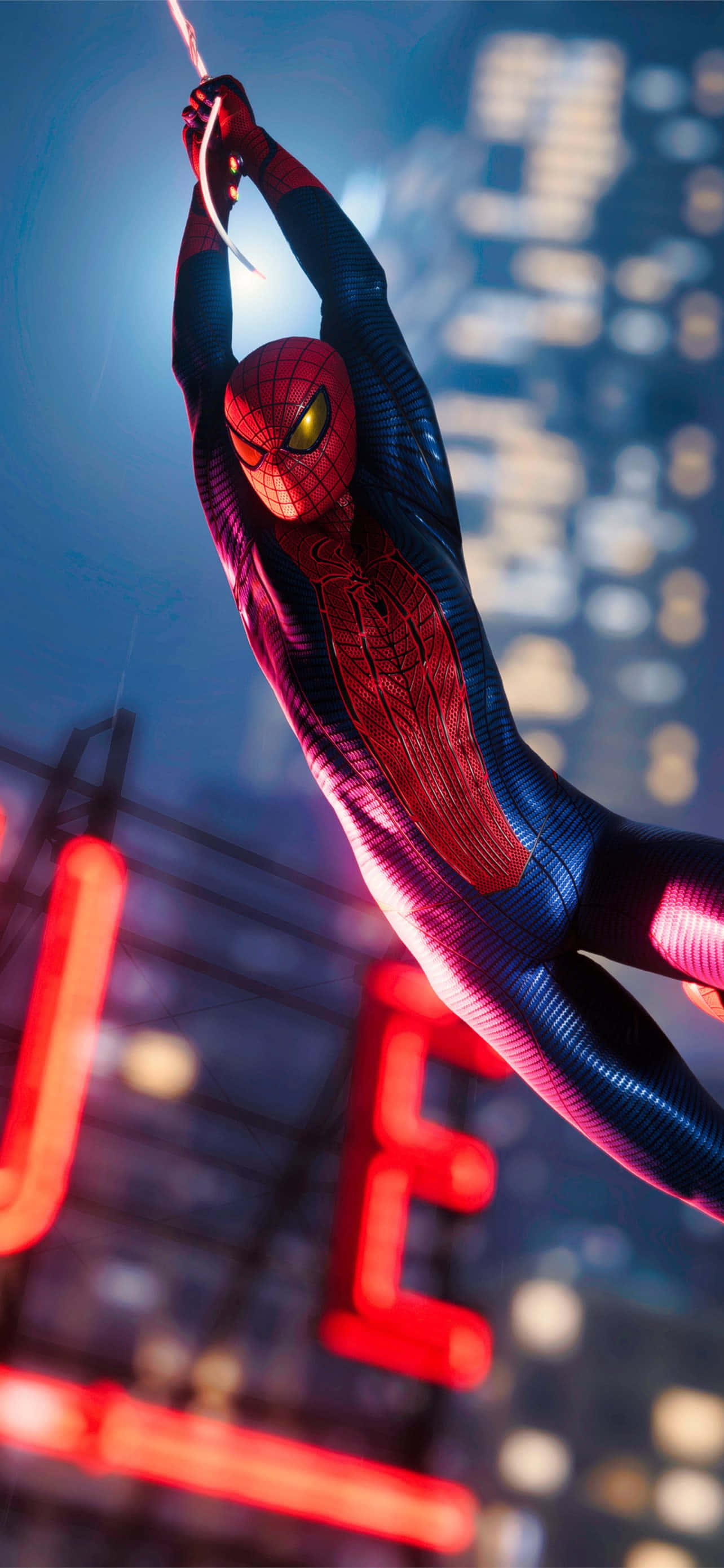 En actionfylt scene fra Spiderman Bakgrunner