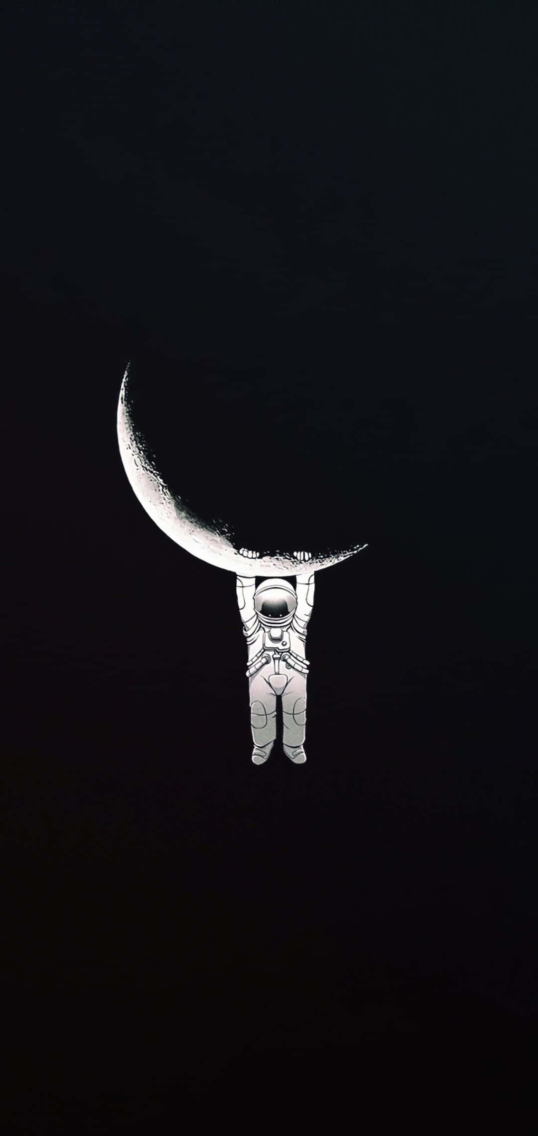 en astronaut holder en måne i hendene Bakgrunner