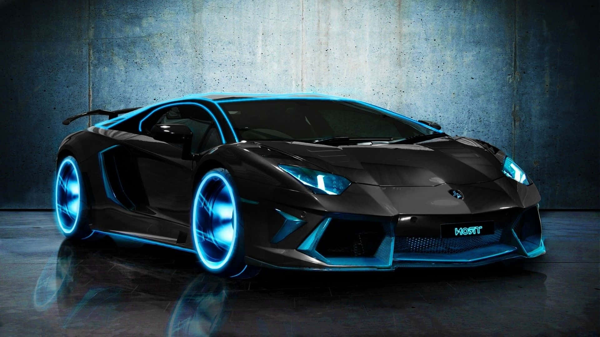 En fantastisk Lamborghini galopperer over asfalten Bakgrunner