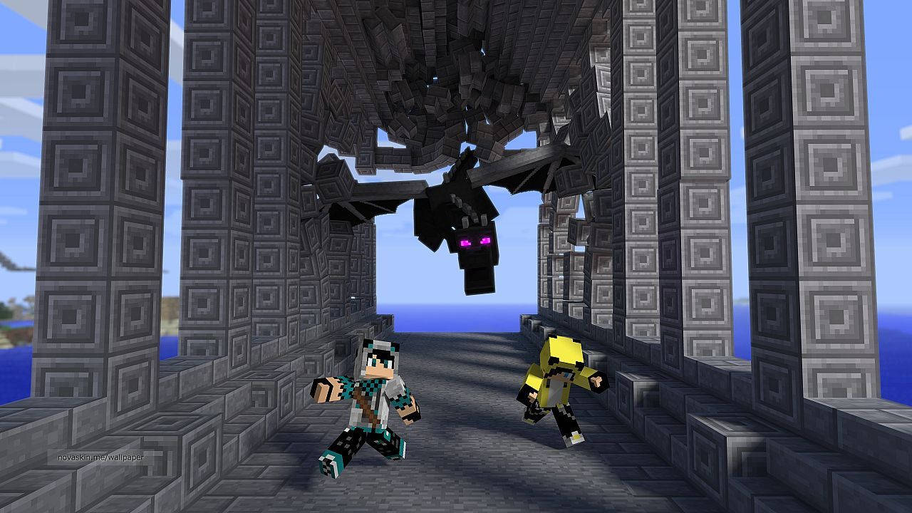 Minecraft løpende mobs skurk bakgrunn