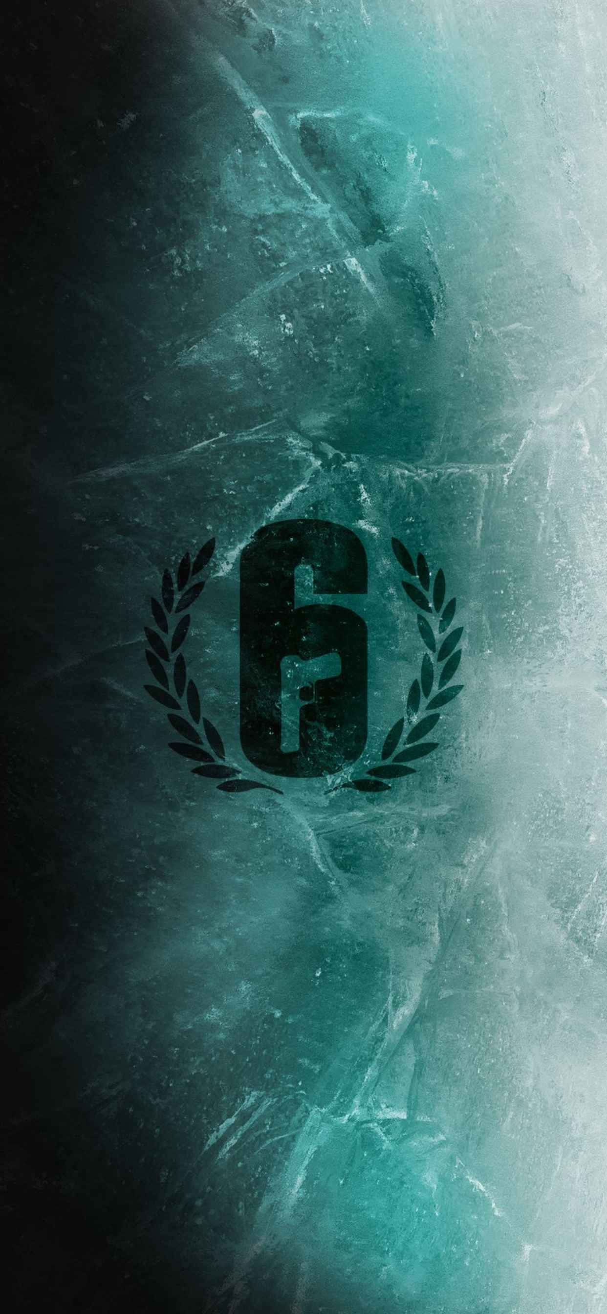 en grønn og blå logo på en islagt bakgrunn Bakgrunner