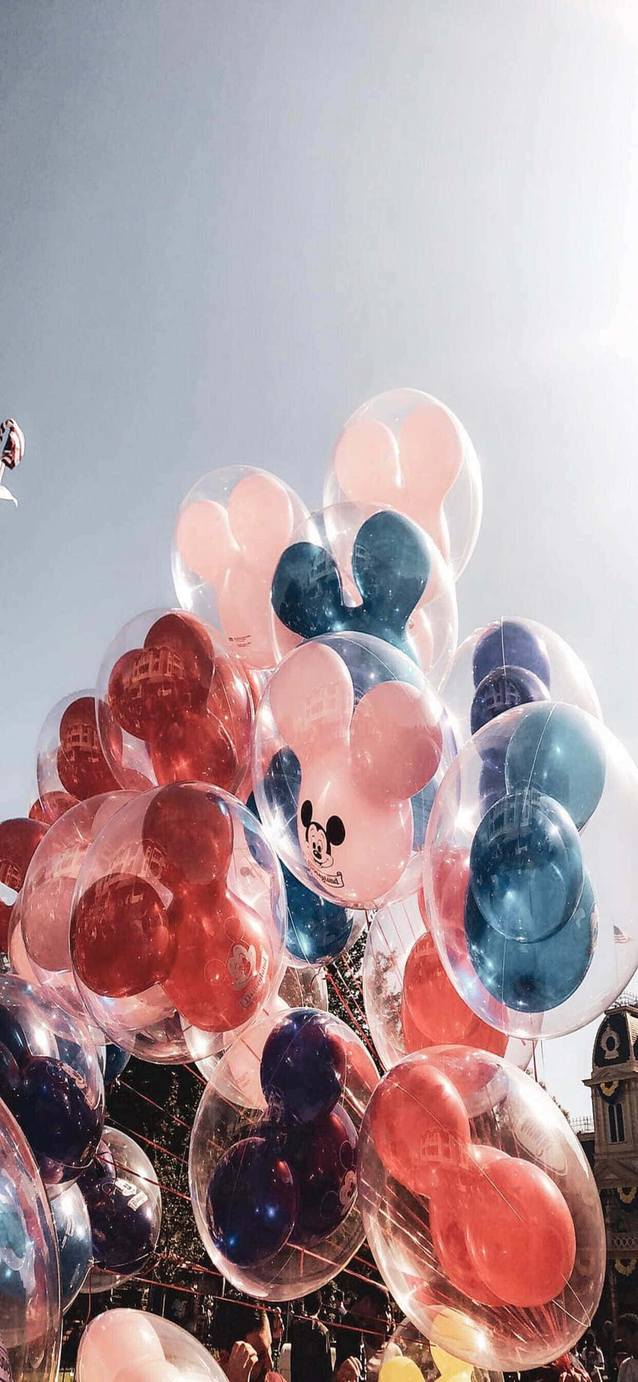 en haug med ballonger på himmelen Bakgrunner