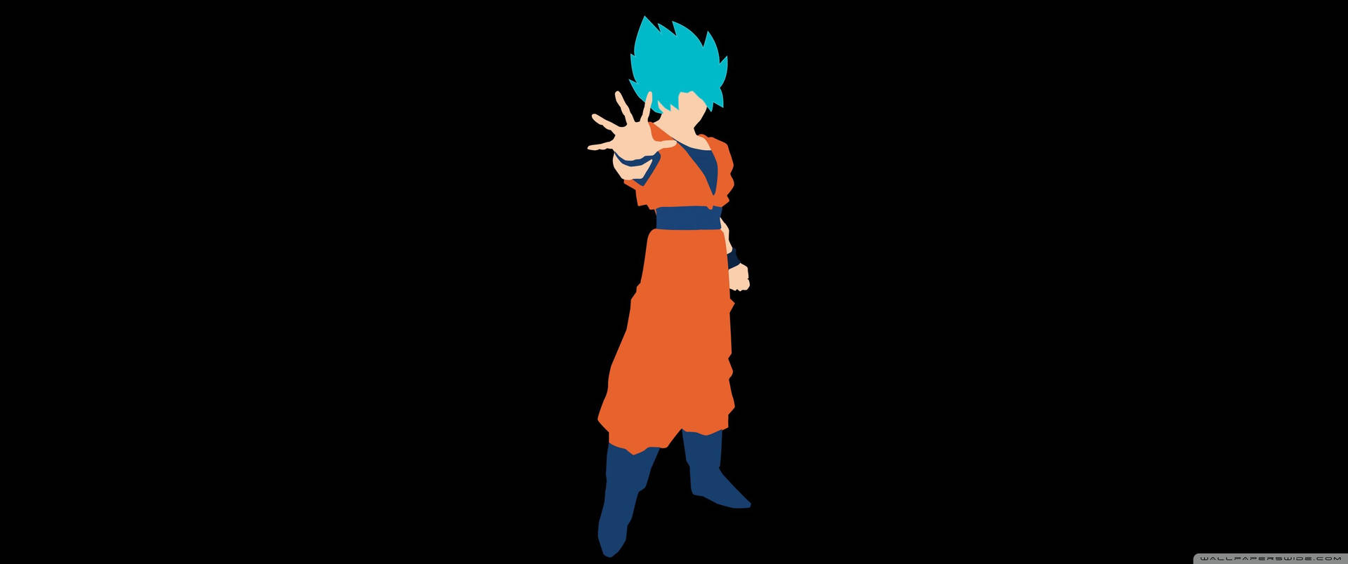 Bakgrunnsbilde av Blue Goku Vector på svart bakgrunn.