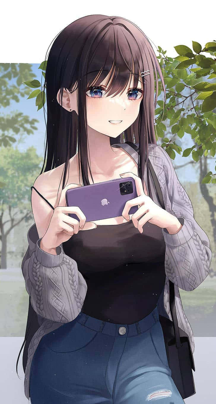 En liten animejente hilser verden Bakgrunner