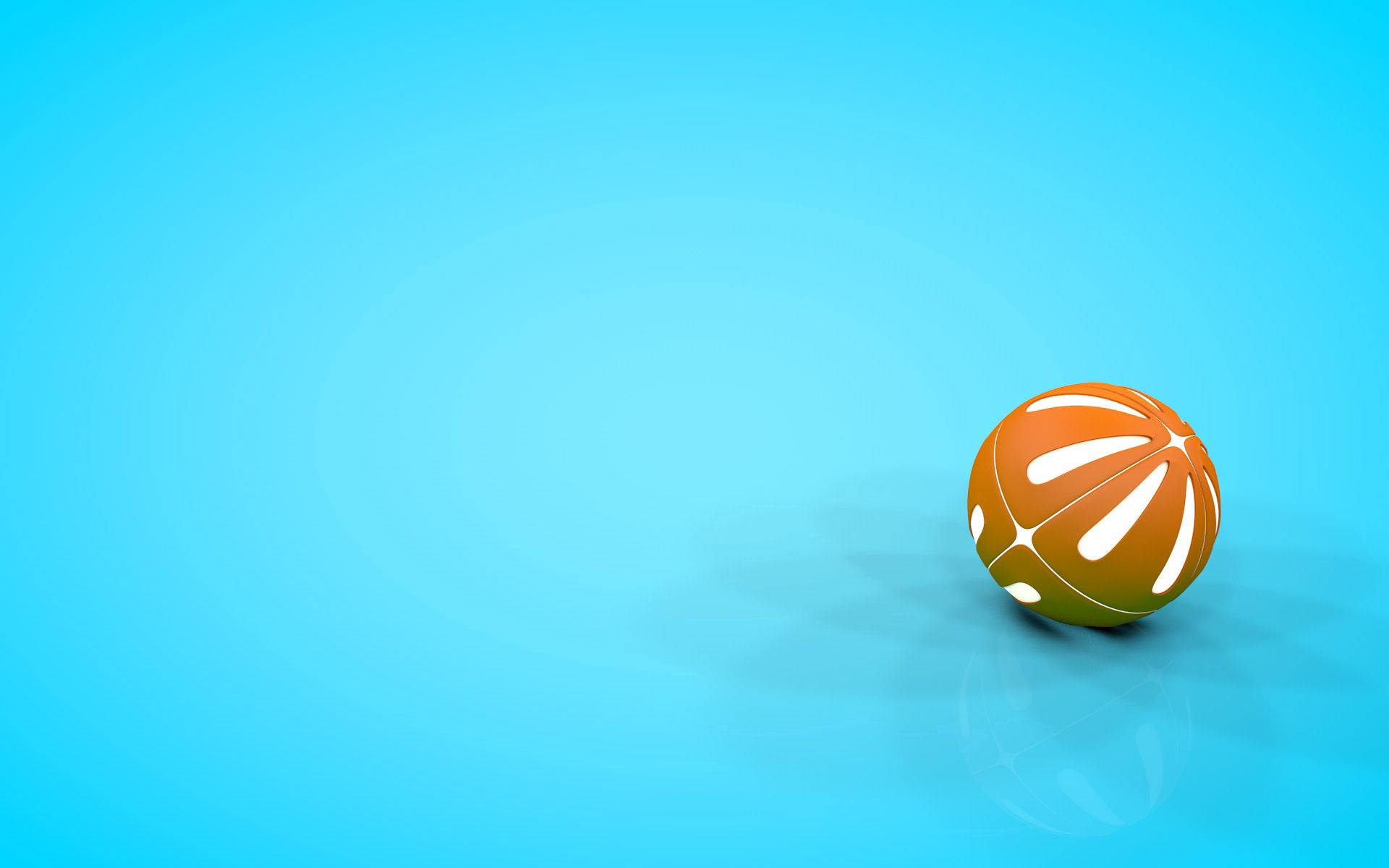 3D oransje og hvit strandball bakgrunnsbilde