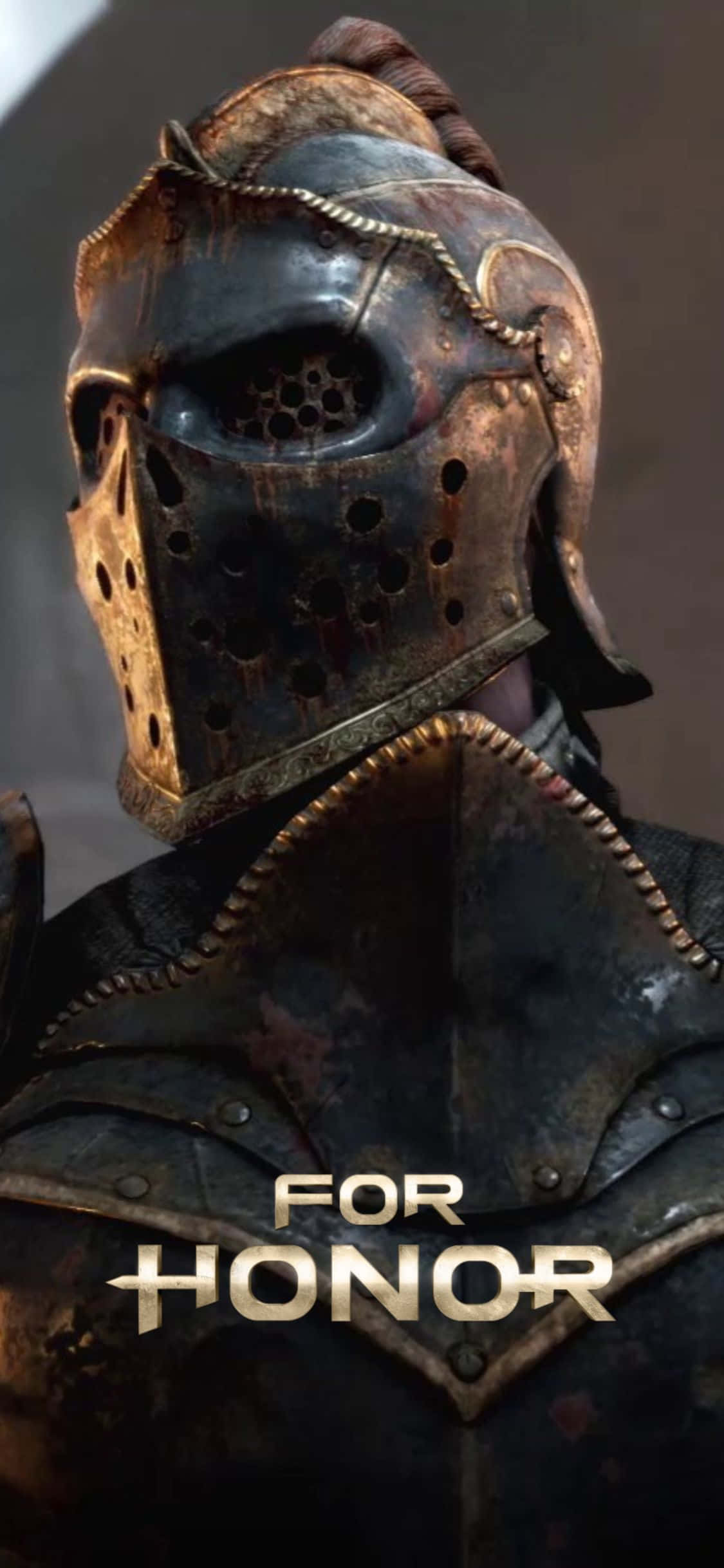 en mann i rustning med ordene for honor Bakgrunner