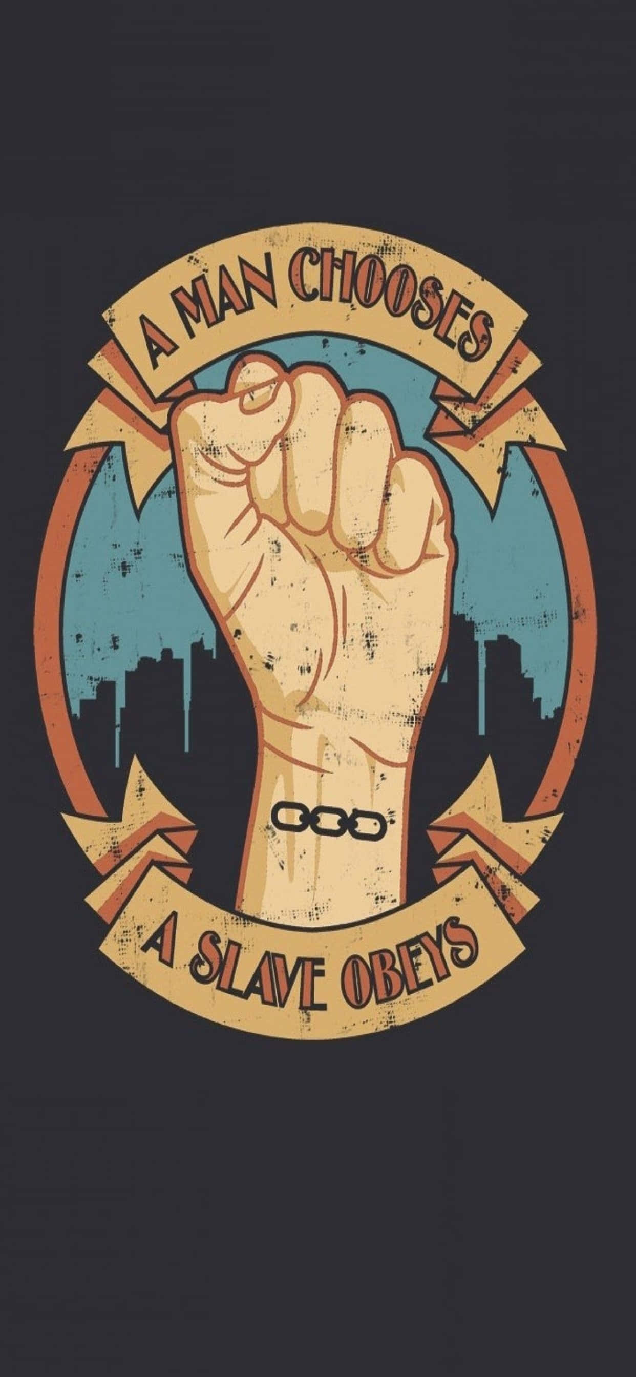 en mann velger en slave fremfor en by Bakgrunner
