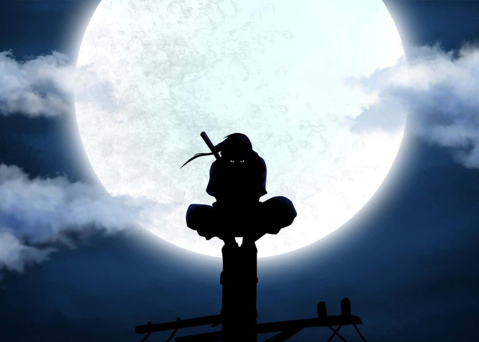 En mektig og mystisk skikkelse, Uchiha Itachi, står i månelyset. Bakgrunner