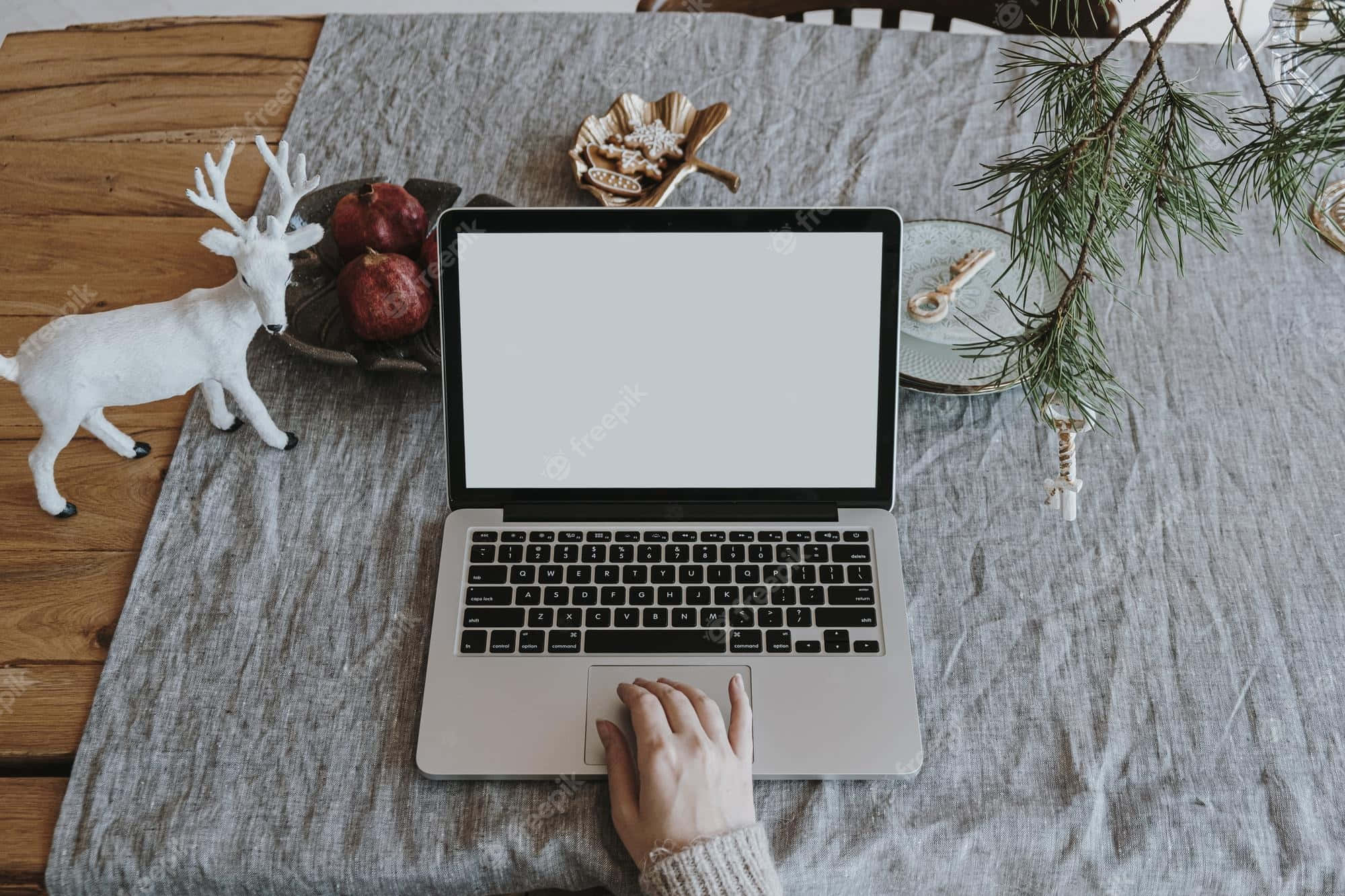 En moderne, slank og estetisk tiltalende laptop Bakgrunner