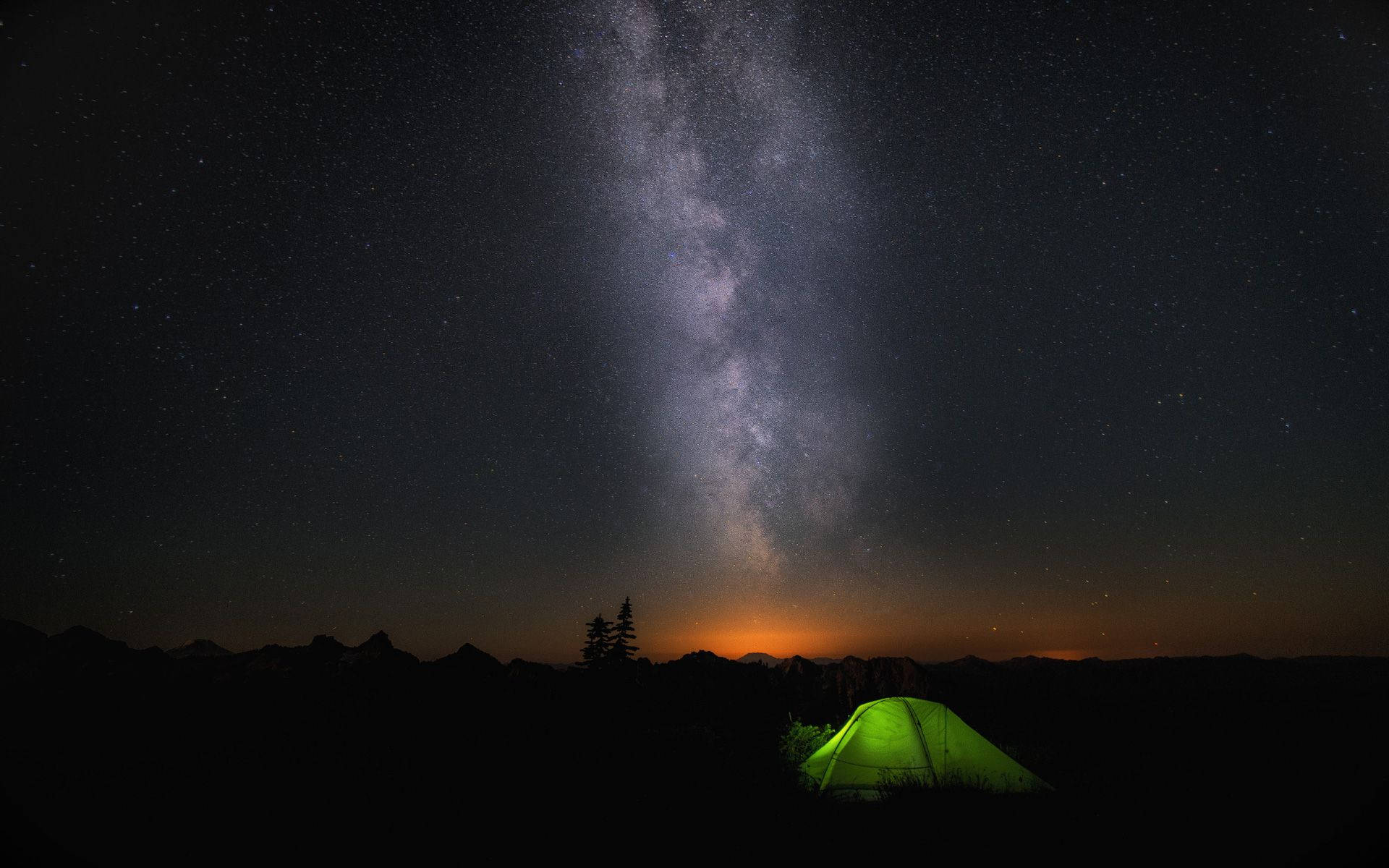 1920x1200 Nattcamp himmel stjerner bakgrunnsbilde — Nattehimmel GIF Bakgrunner