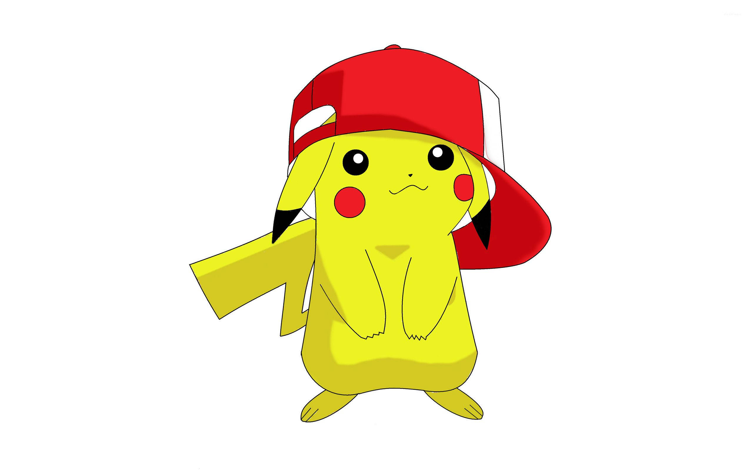 En Pikachu som har på seg en stor gul caps Bakgrunner