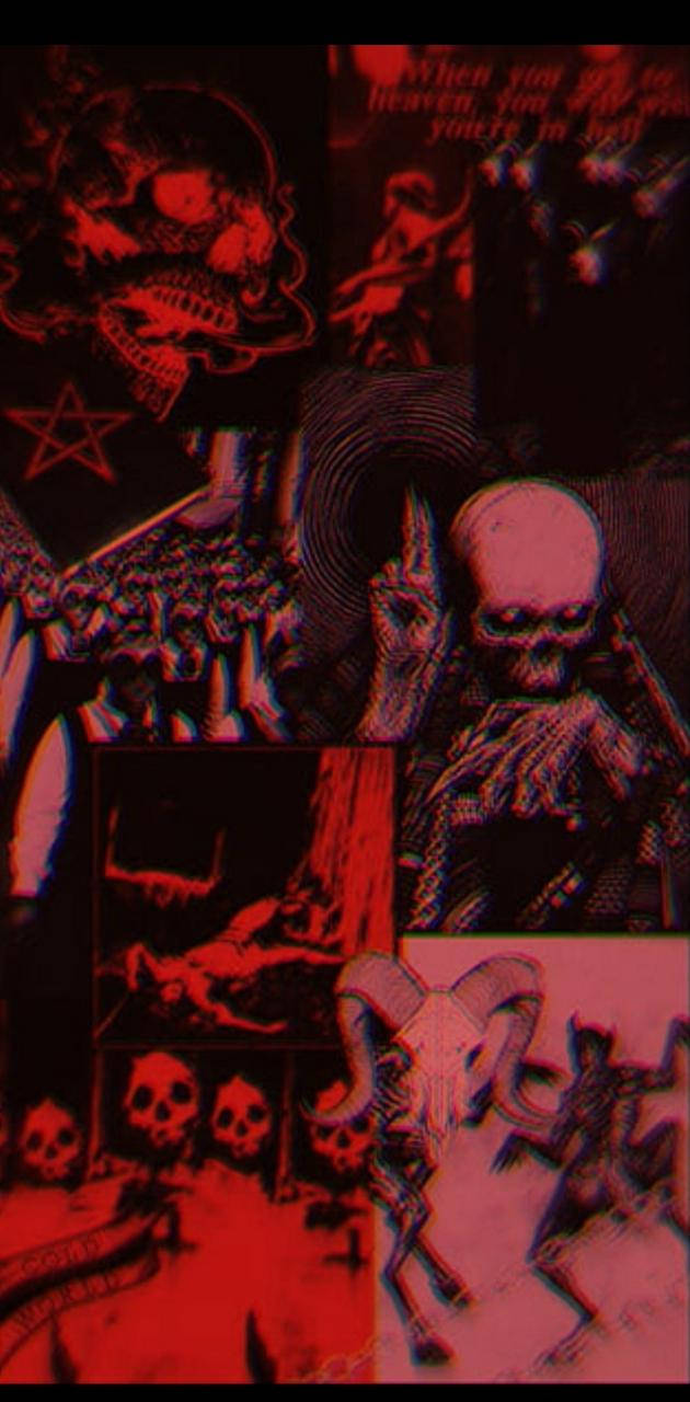 en rød og svart collage av bilder Bakgrunner
