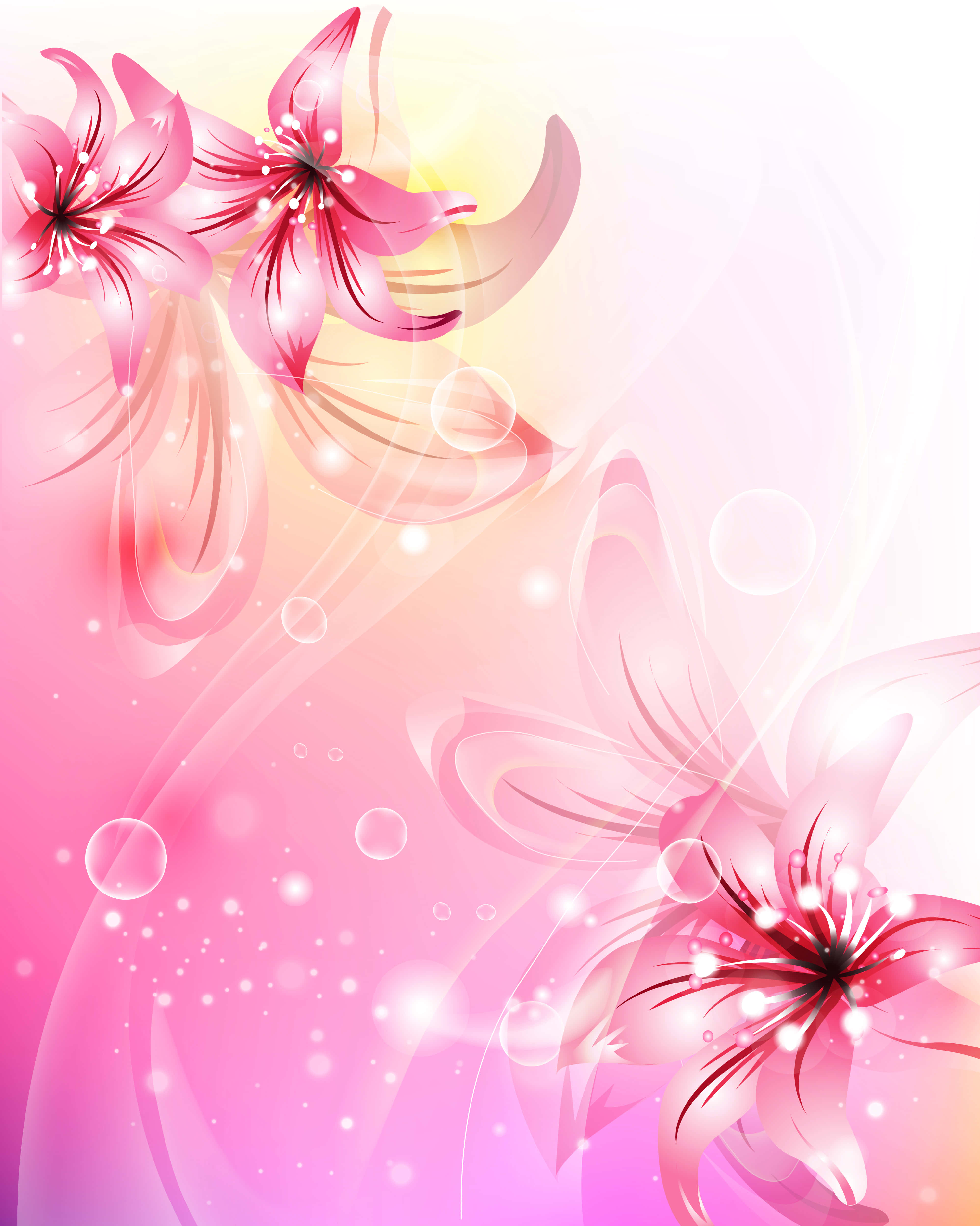 En rosa blomst i full blomst Bakgrunner