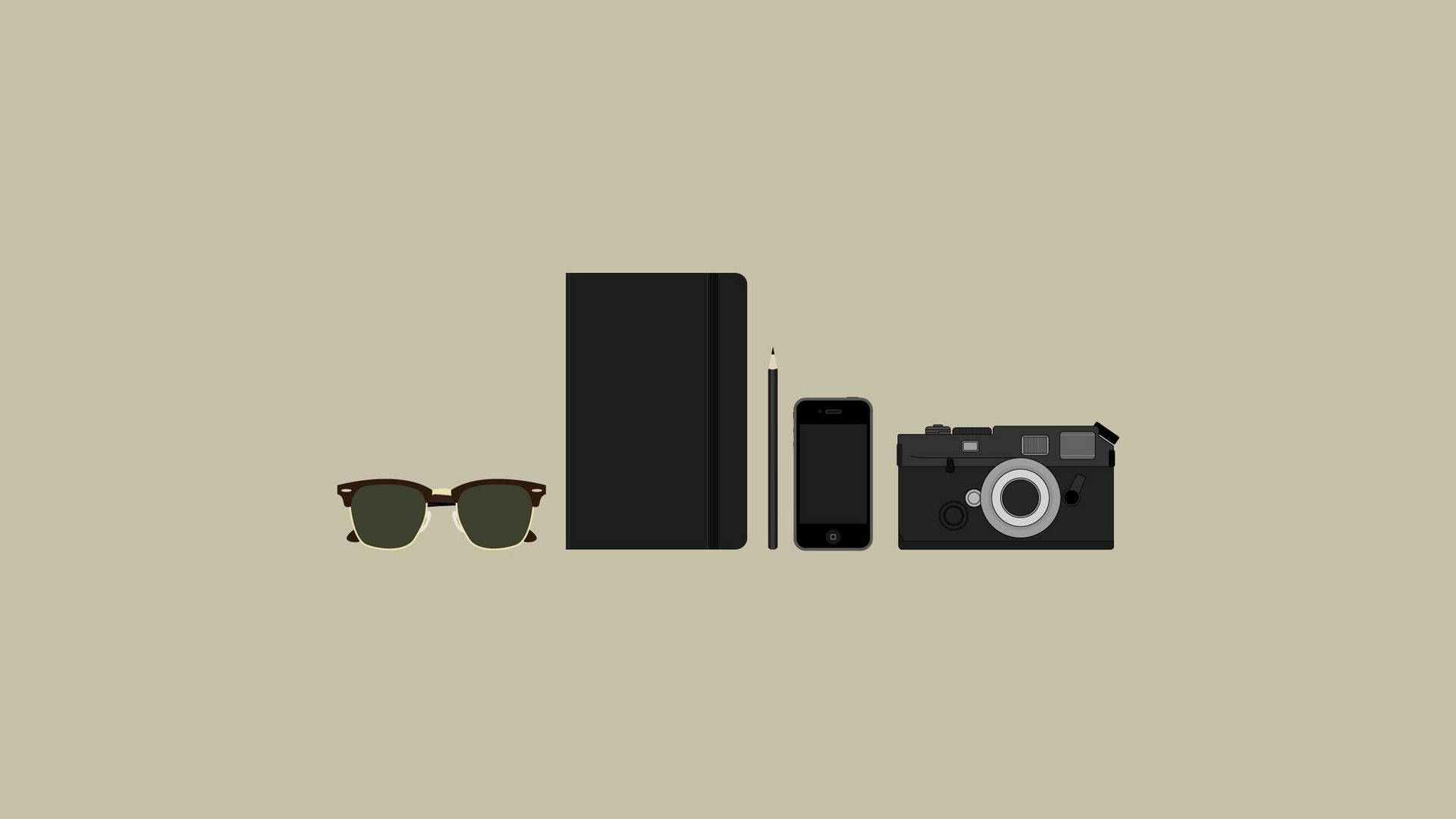 Sort gadgets minimalistisk bakgrunn