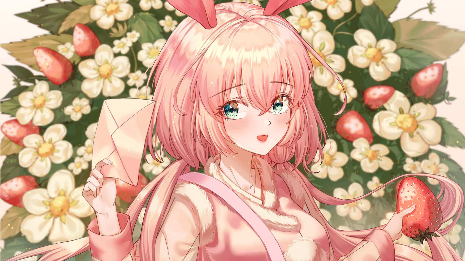 En søt og drømmeaktig rosa anime-estetikk Bakgrunner