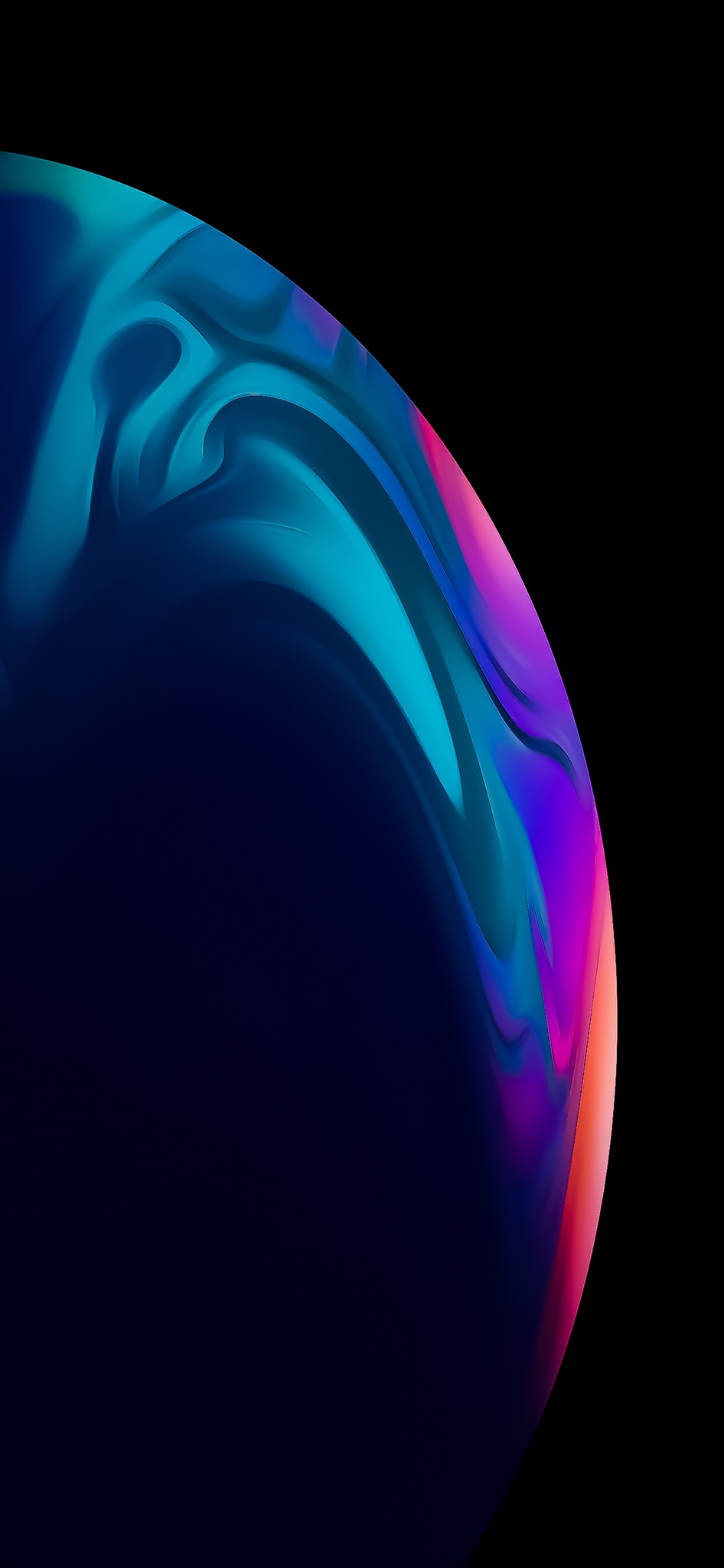 En sofistikert iPhone XR som viser elegant og levende abstrakt design på skjermen. Bakgrunner