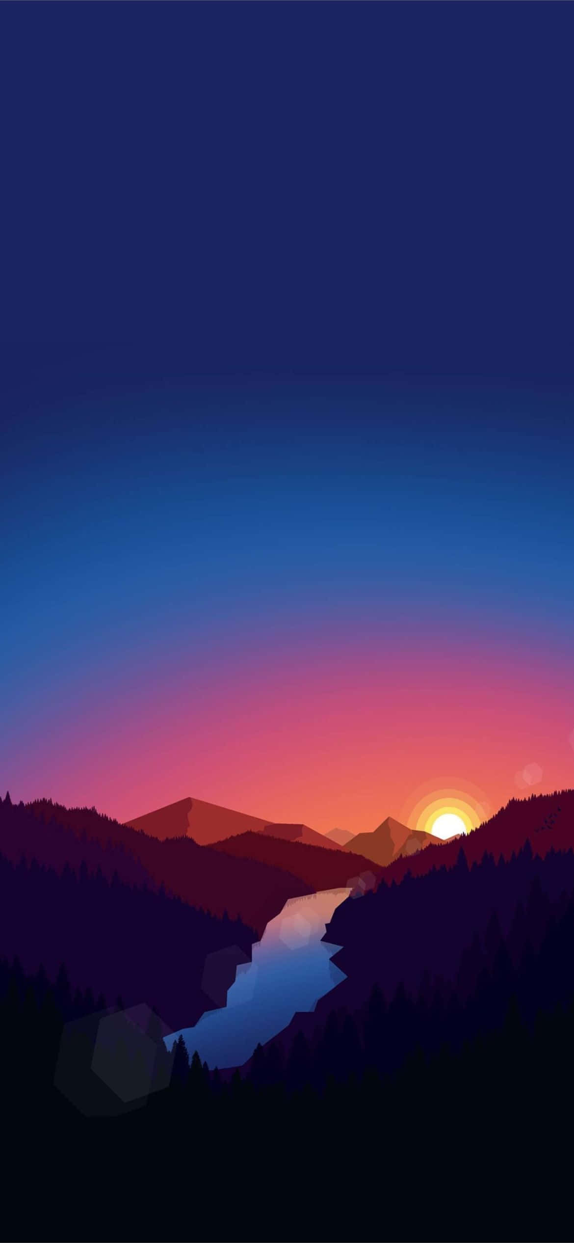 en solnedgang over et fjellandskap Bakgrunner