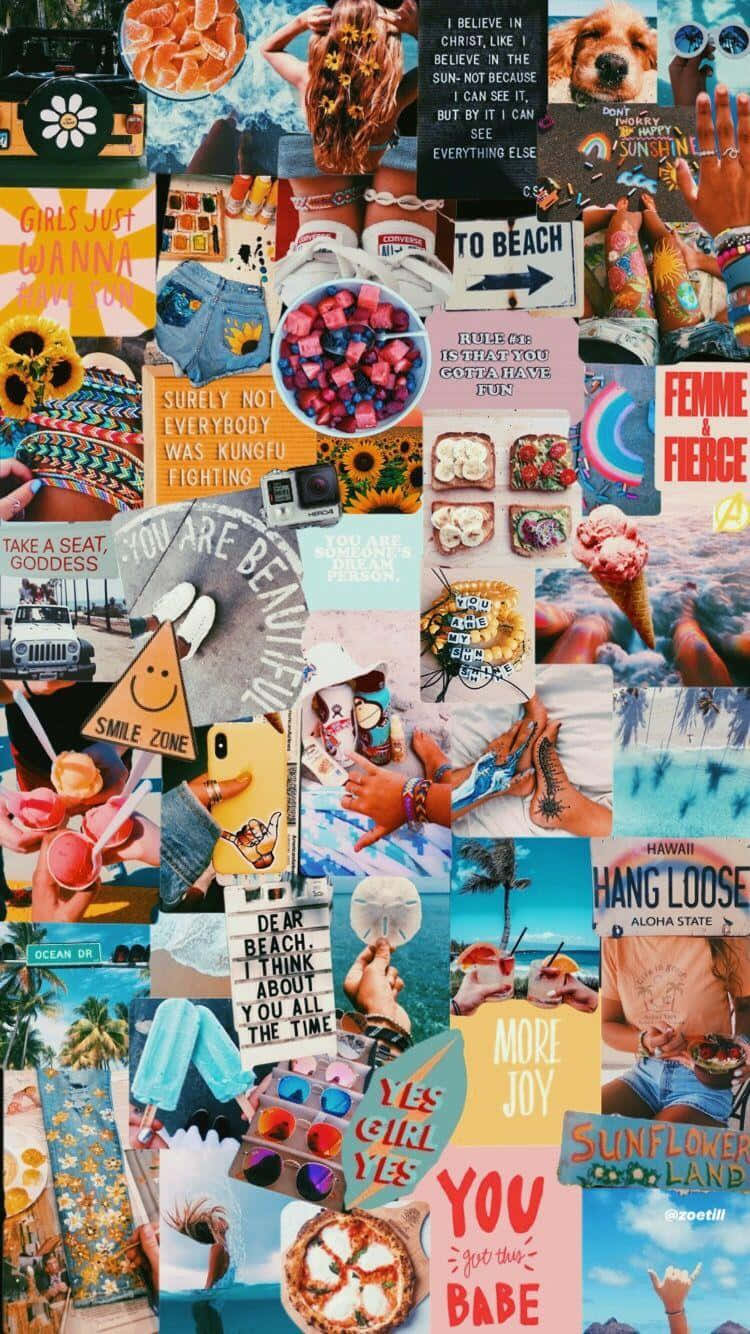 En vakker og tidløs estetisk collage Bakgrunner