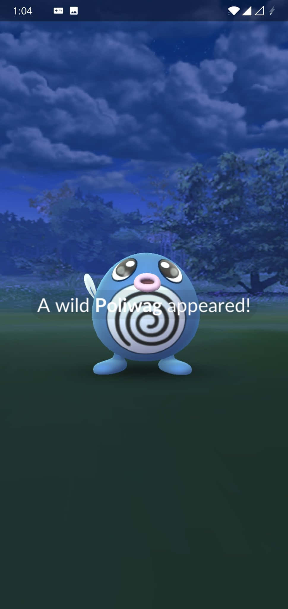 En vill Poliwag dukket opp Bakgrunner