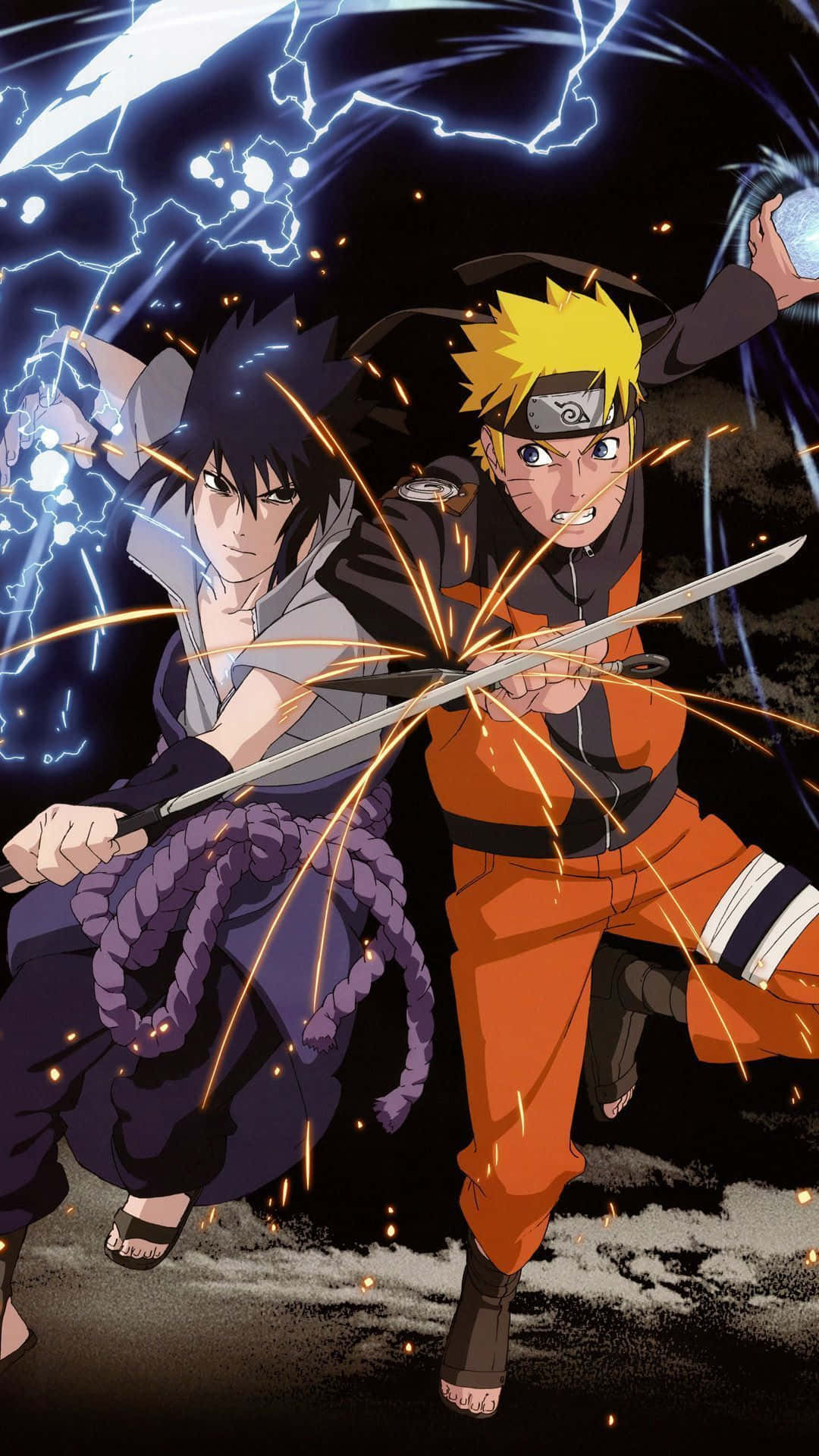 Energisk Naruto Uzumaki Telefonbakgrunn Bakgrunner