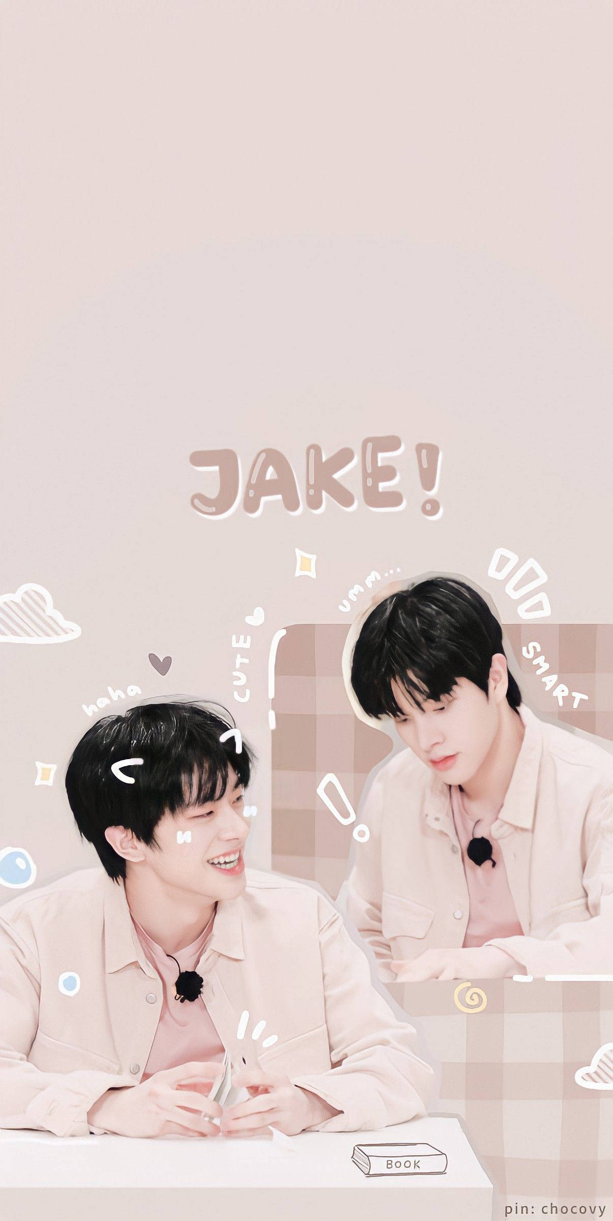 Enhypen Jake Beige Estetisk Collage Bakgrunner