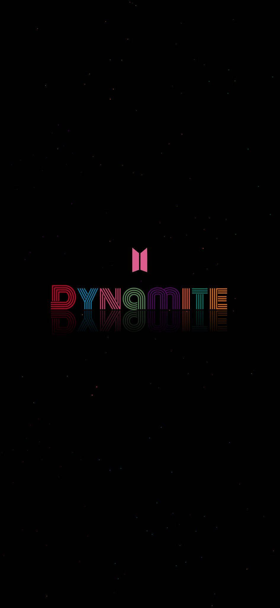 Enkel svart BTS Dynamite-logo Bakgrunner