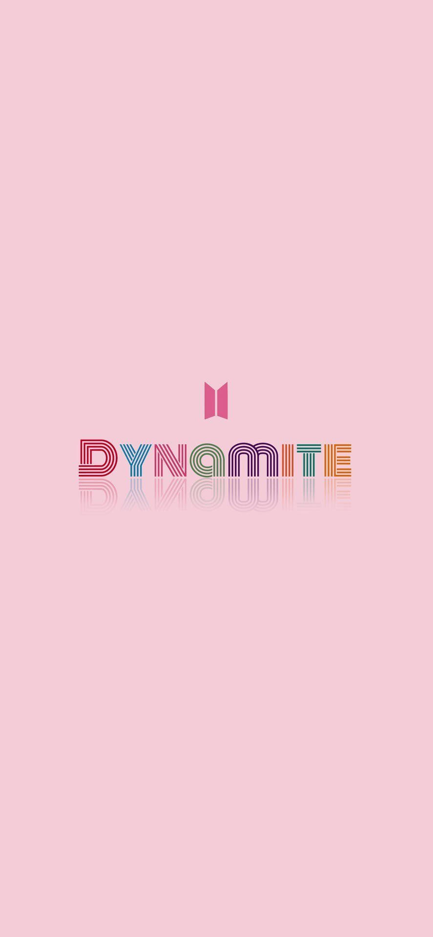 Enkelt rosa BTS Dynamite-logo