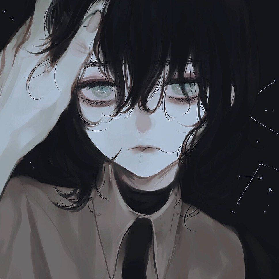 Ensom jente edgy anime-profilbilde Bakgrunner