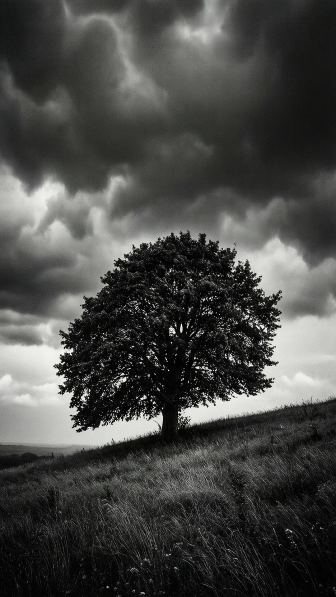 Ensomt tre i storm Bakgrunner