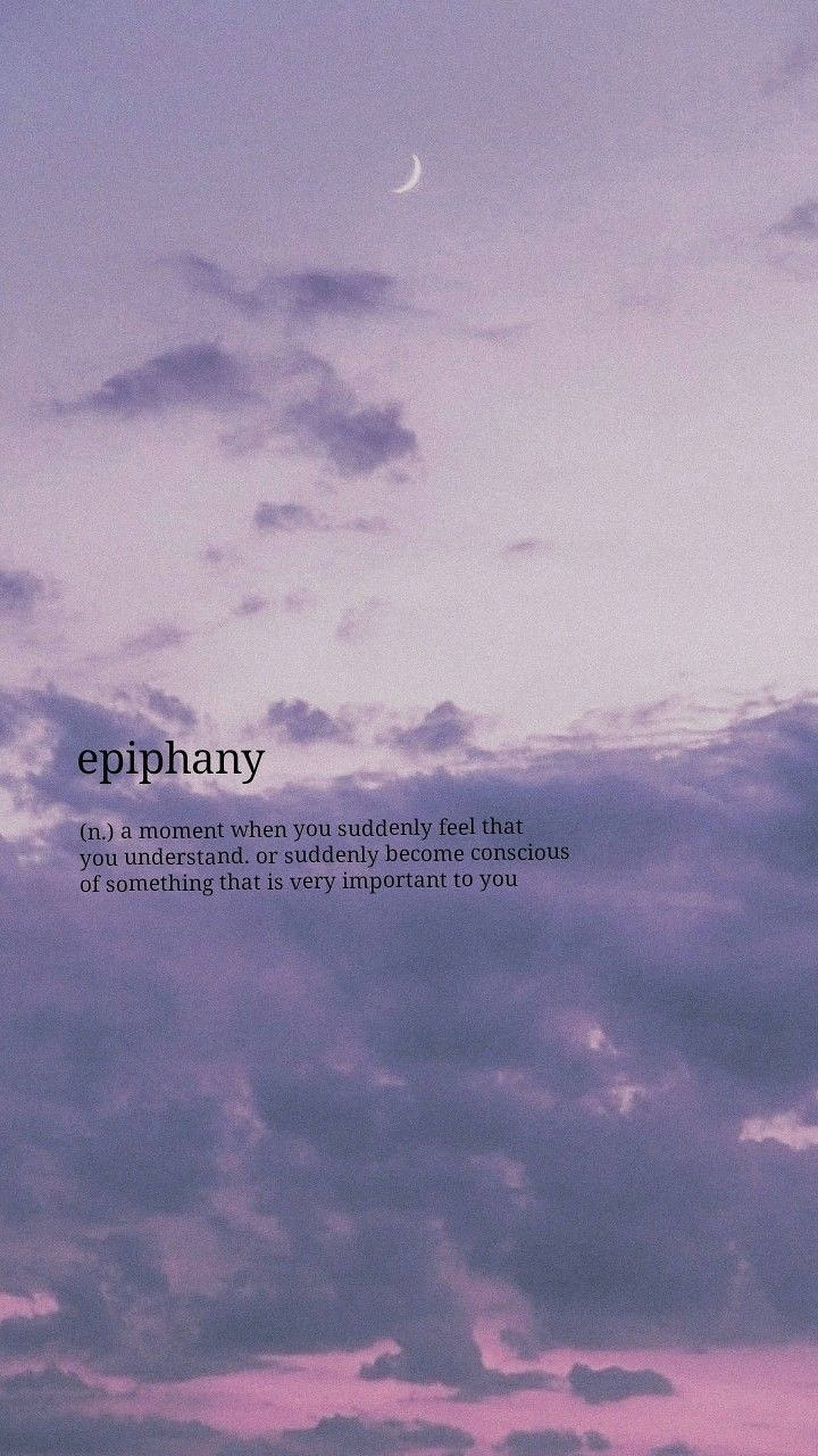 Epiphany estetiske ord Bakgrunner