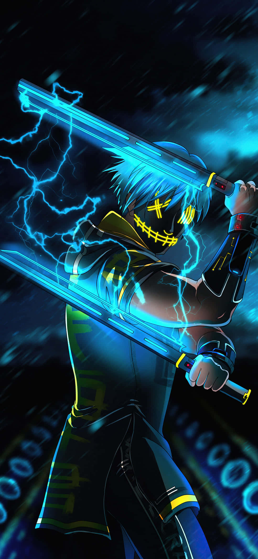Episk anime-maskert ninja Bakgrunner