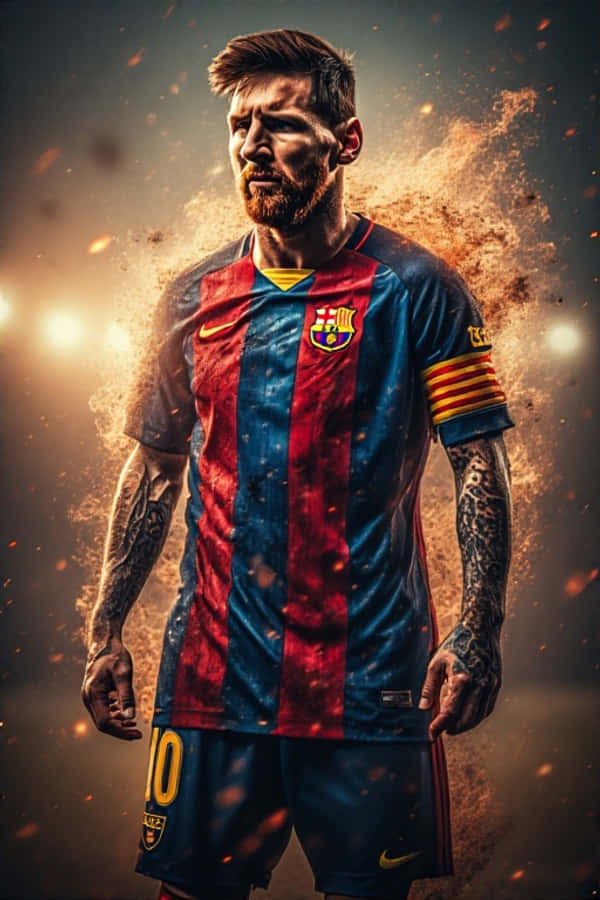 Episk Messi Fantasy Kunst 4K Bakgrunner