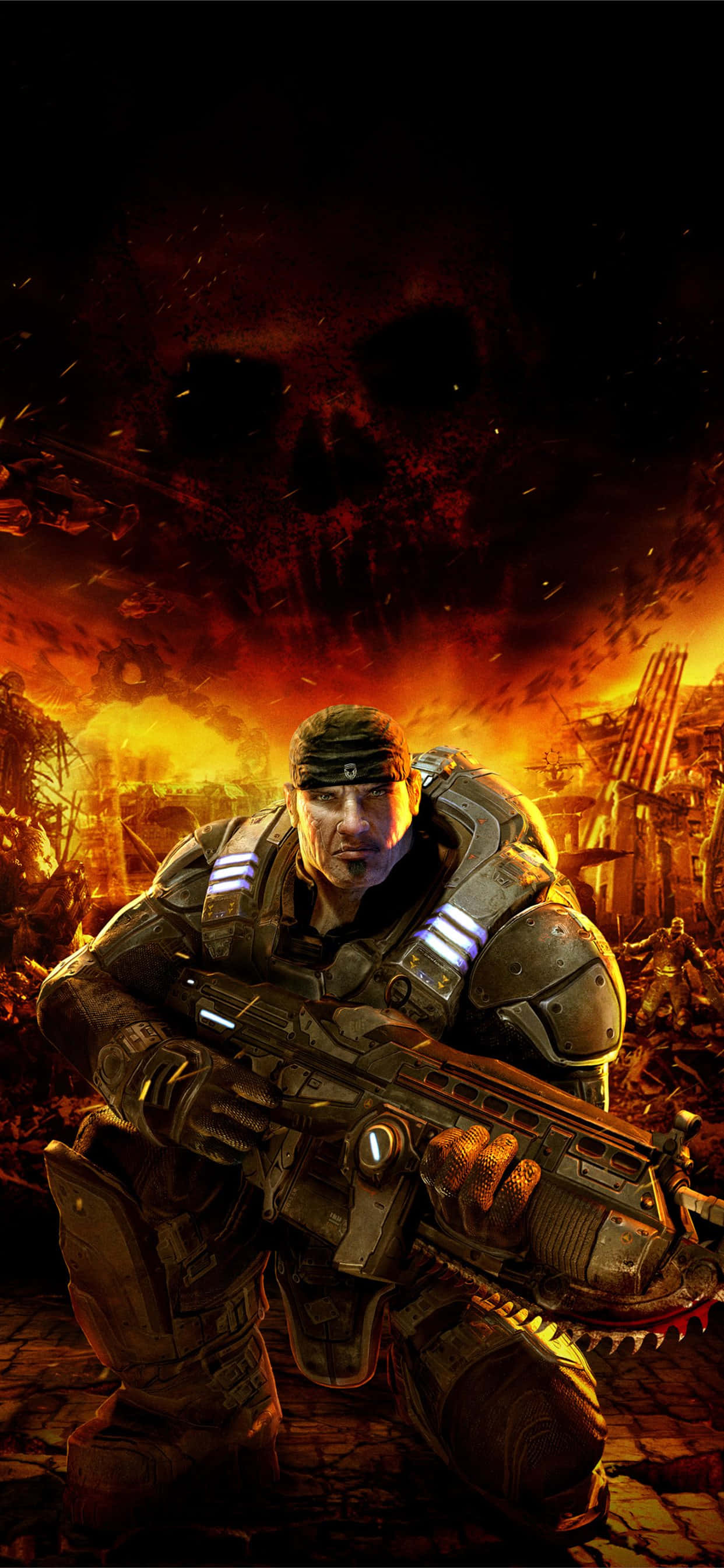 Episk Slagscene - Gears of War 5 Bakgrunn for iPhone XS Bakgrunner