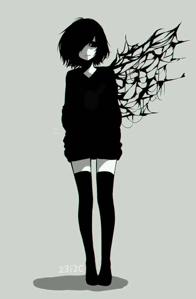 Estetisk anime emo-jente Kirishima Bakgrunner