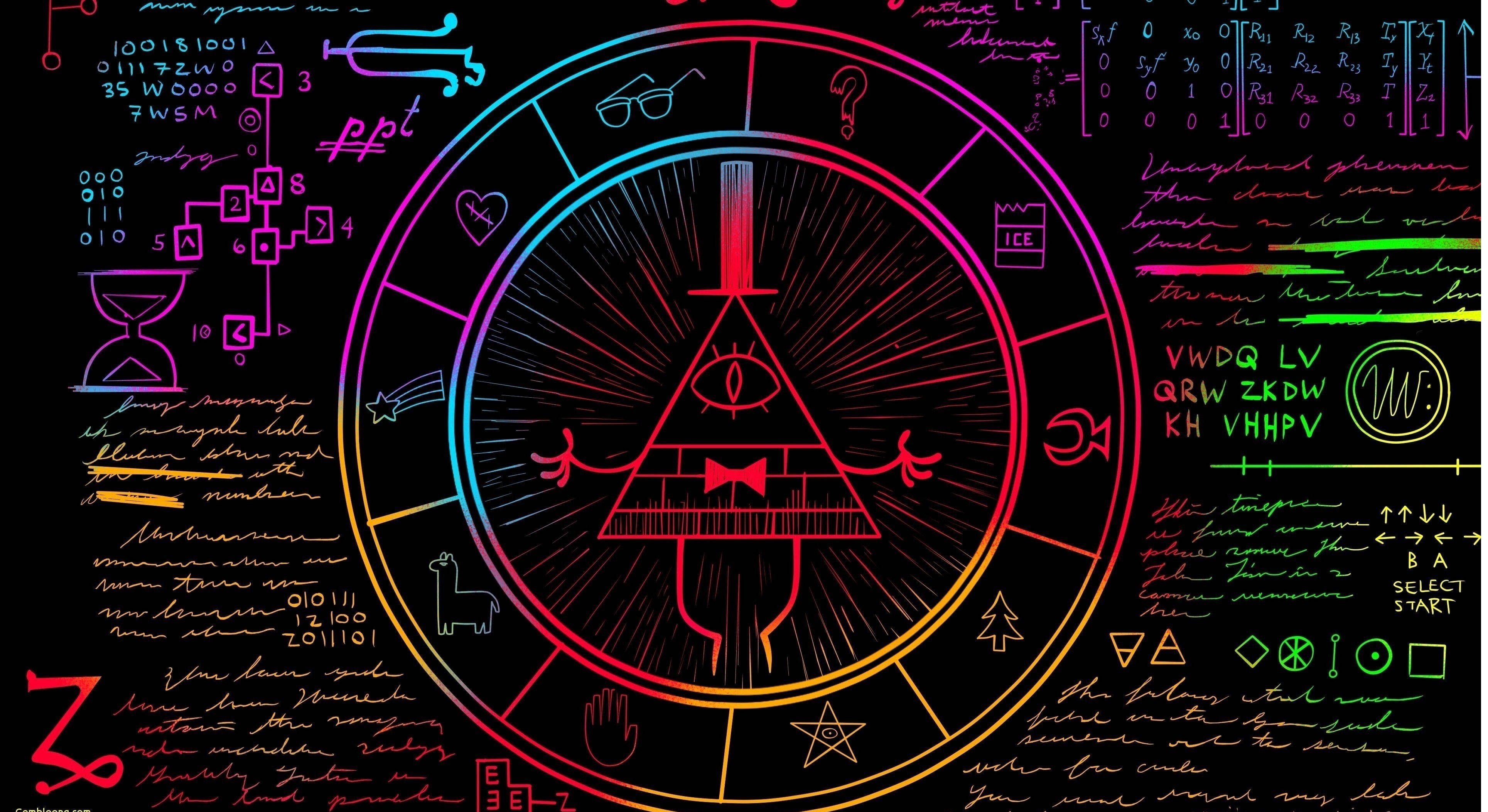 Estetisk Bill Cipher Laptop Bakgrunner
