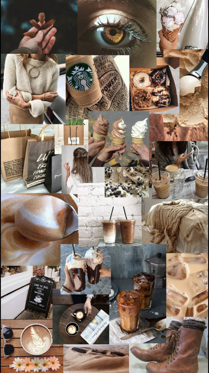 Estetisk brun kaffe Bakgrunner