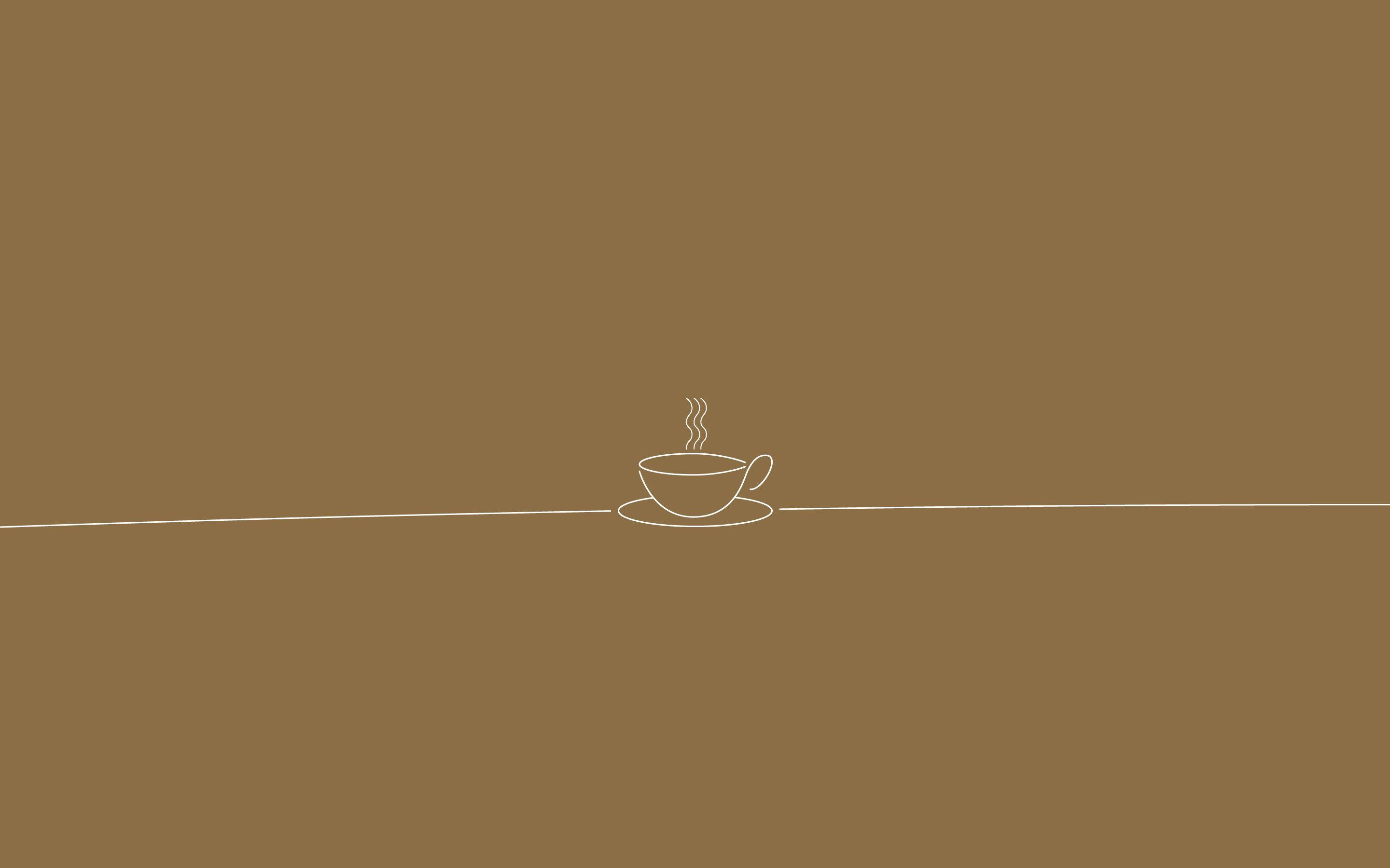 Estetisk brun minimalistisk kaffekunst Bakgrunner
