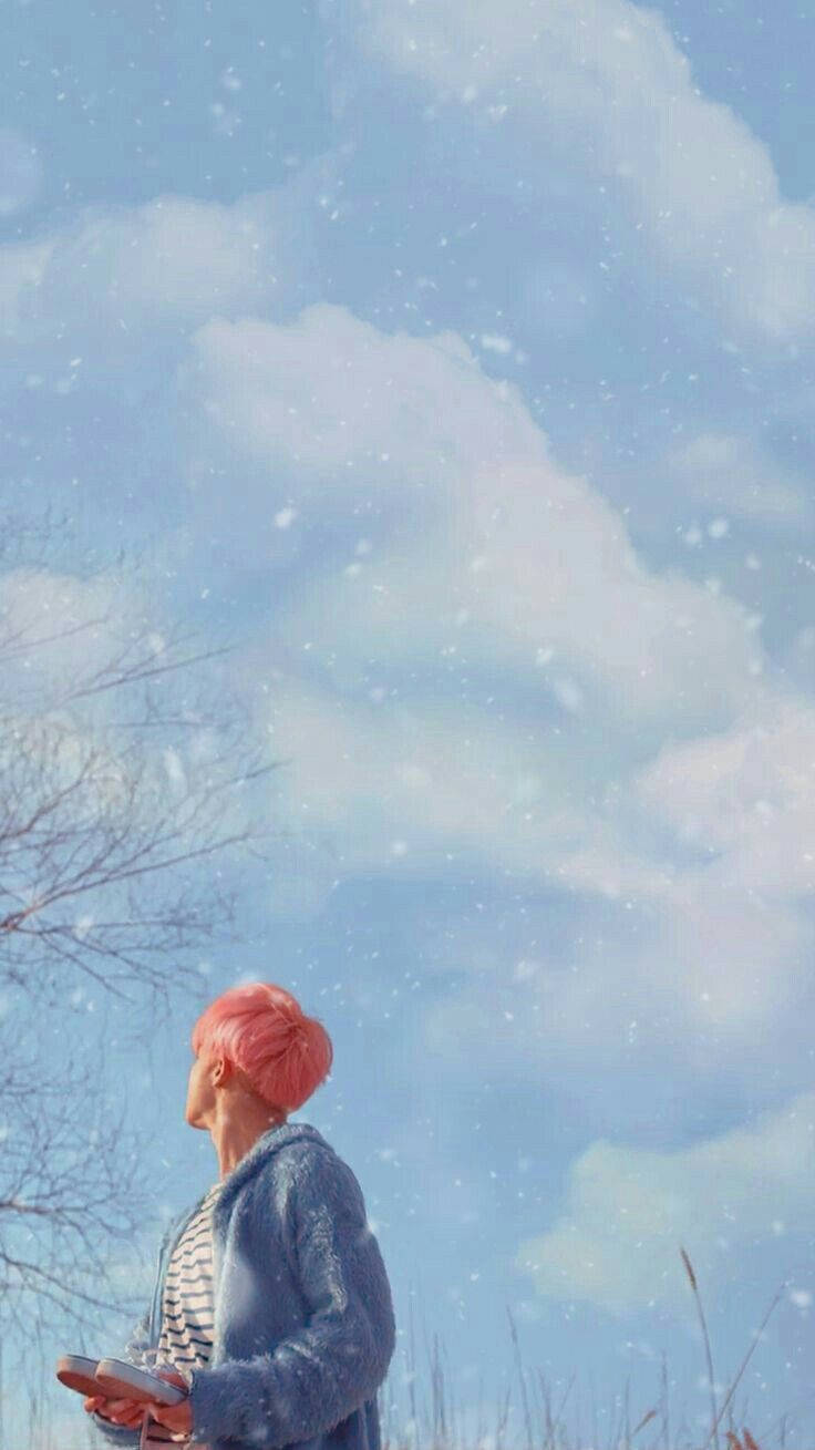 Estetisk Bts Jimin som holder et hjerte Bakgrunner