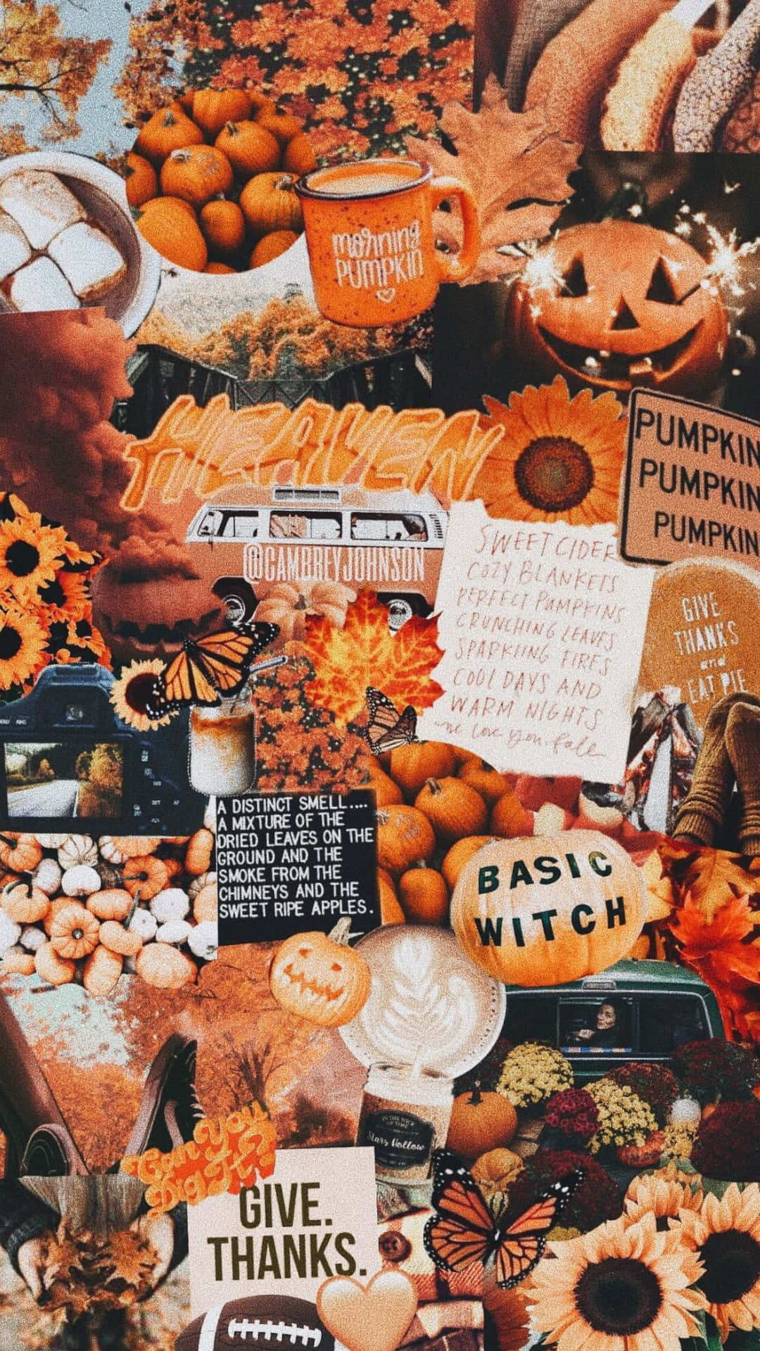 Estetisk collage til iPhone Halloween-bakgrunn Bakgrunner