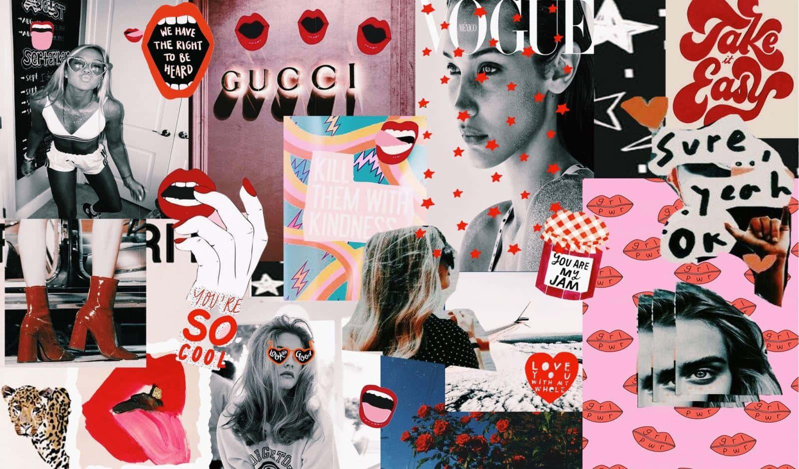 Estetisk Collage Mesterverk Bakgrunner