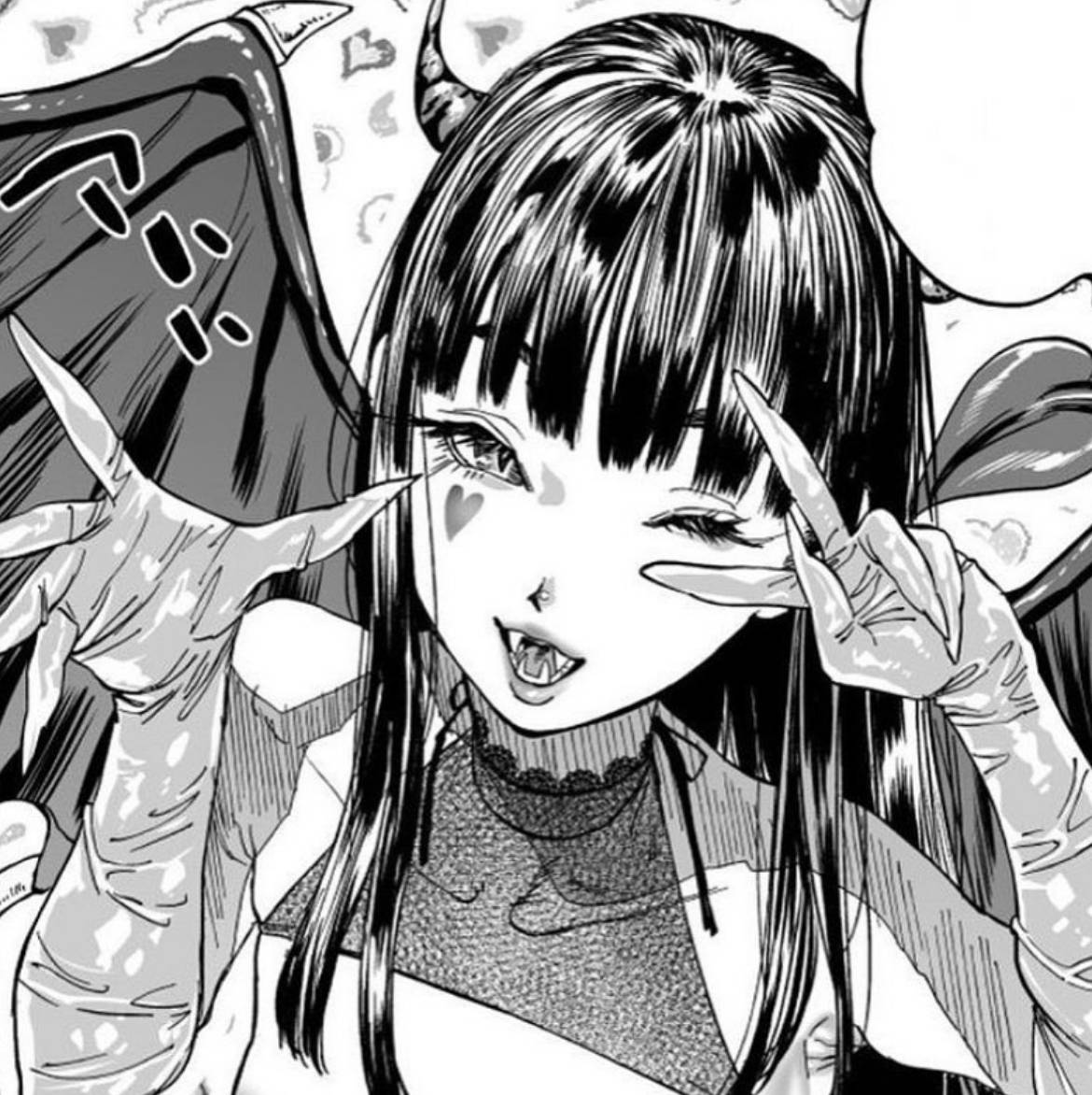 Estetisk demonjente edgy anime-profilbilde Bakgrunner