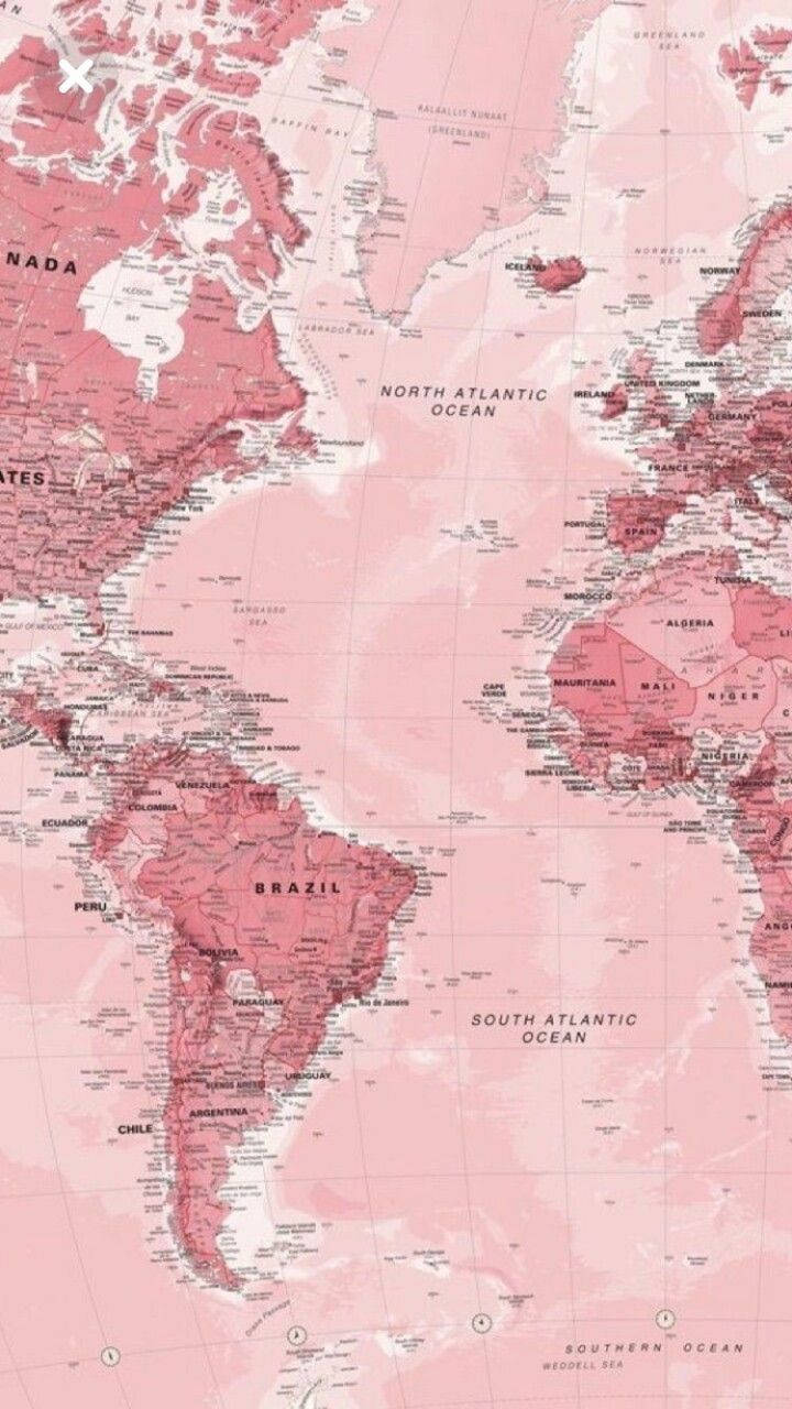 Estetisk ferskenrosa Atlanterhavskart Bakgrunner