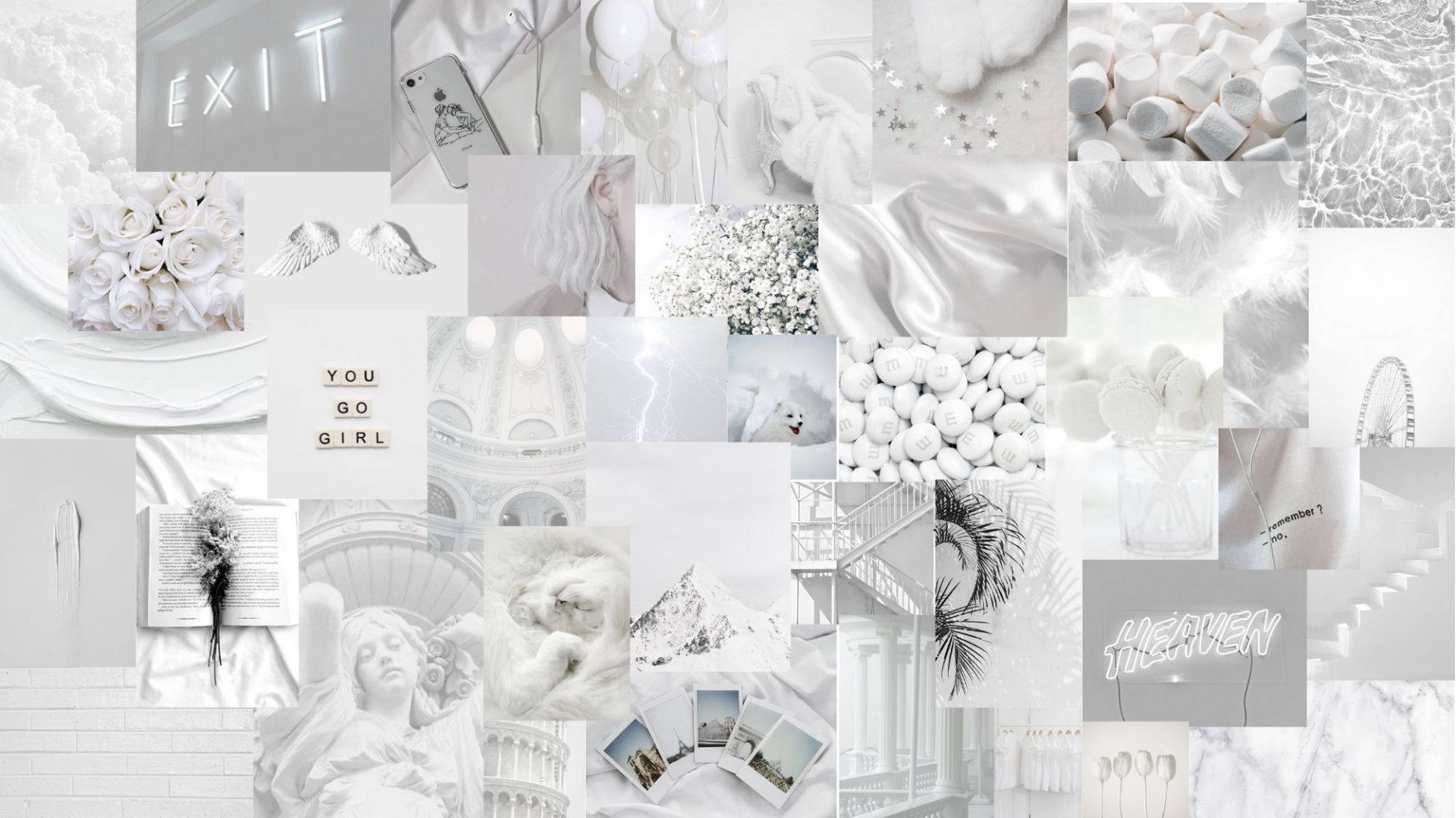 Estetisk hvit collage-bilde Bakgrunner