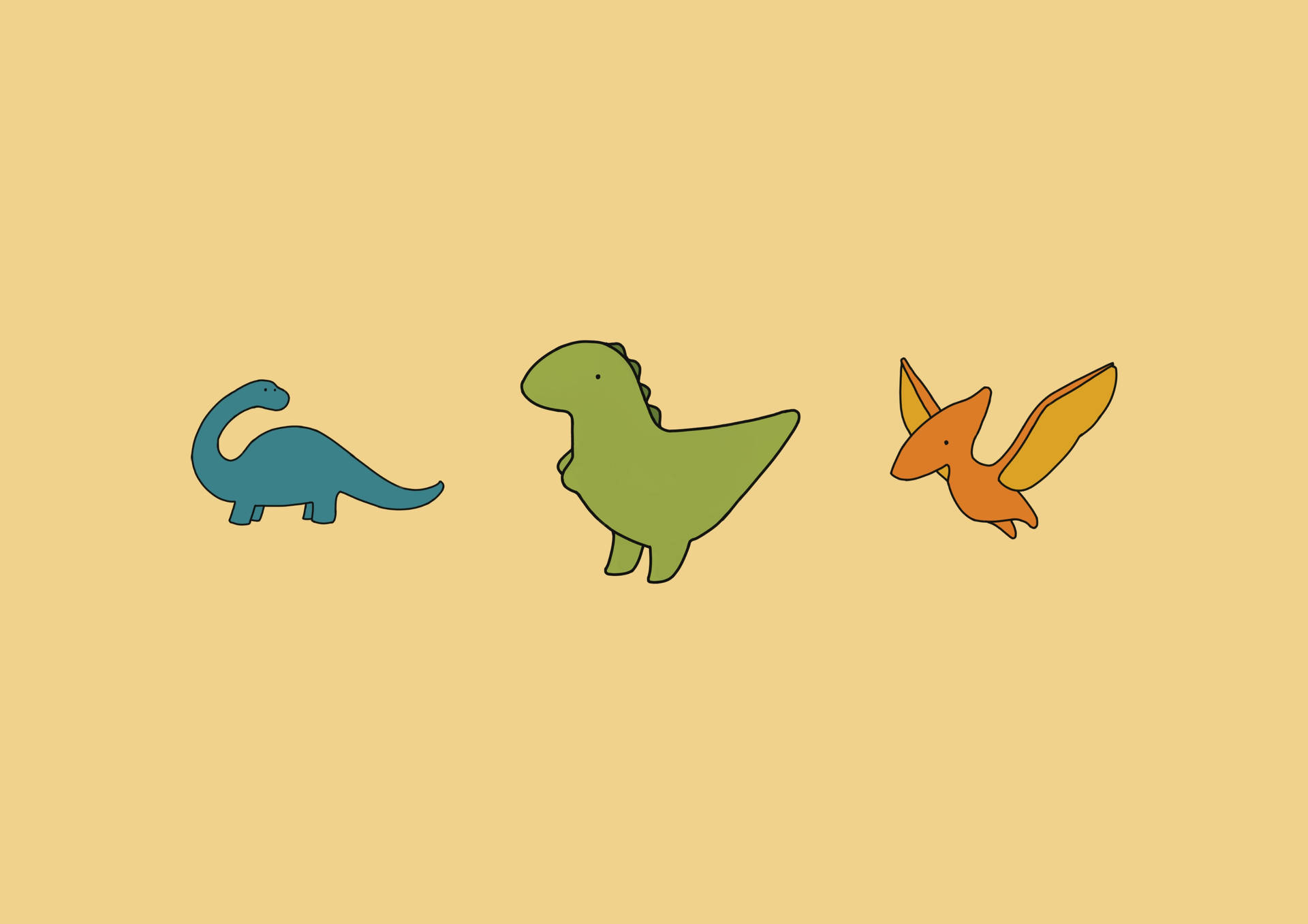 Estetisk iPad søte dinosaurer bakgrunnsbilde — Estetisk iPad-bakgrunn Bakgrunner