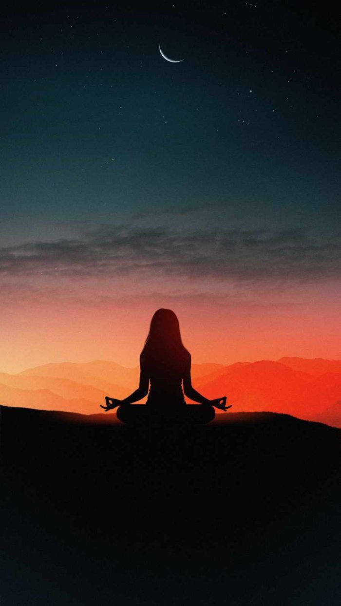 Estetisk iPhone X Jente Yoga Bakgrunner